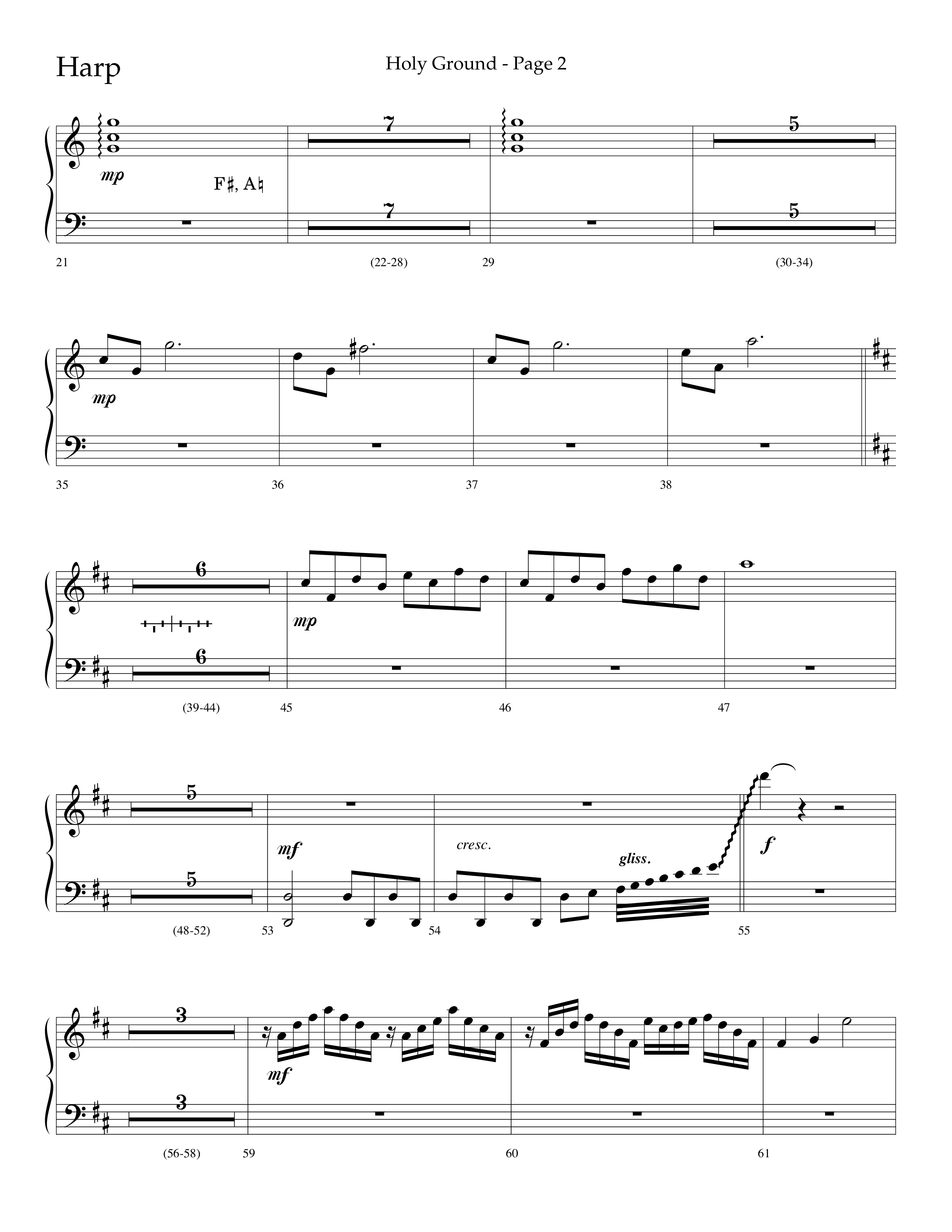 Holy Ground (Choral Anthem SATB) Harp (Lifeway Choral / Arr. Bradley Knight)