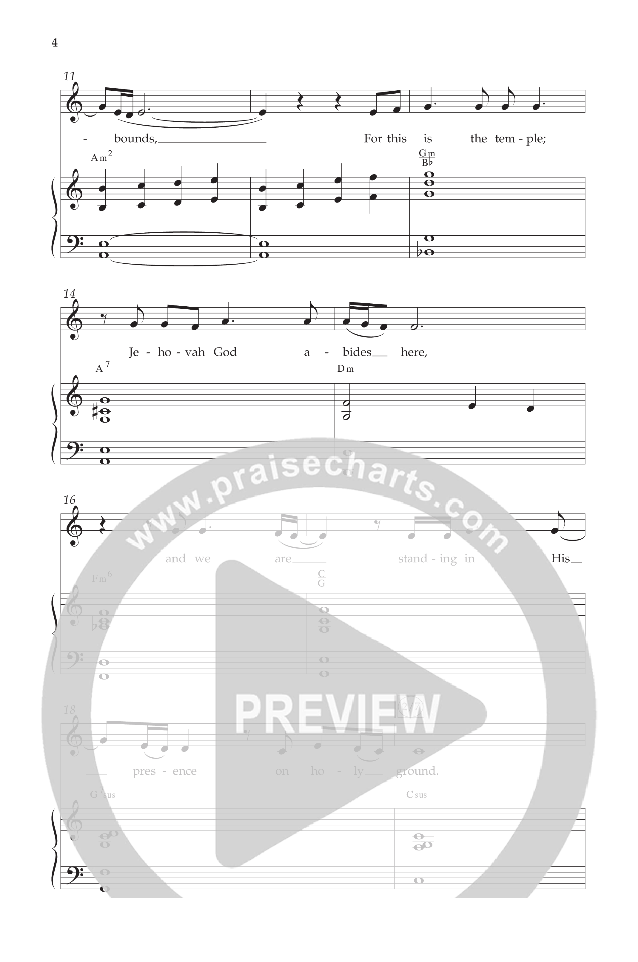 Holy Ground (Choral Anthem SATB) Anthem (SATB/Piano) (Lifeway Choral / Arr. Bradley Knight)