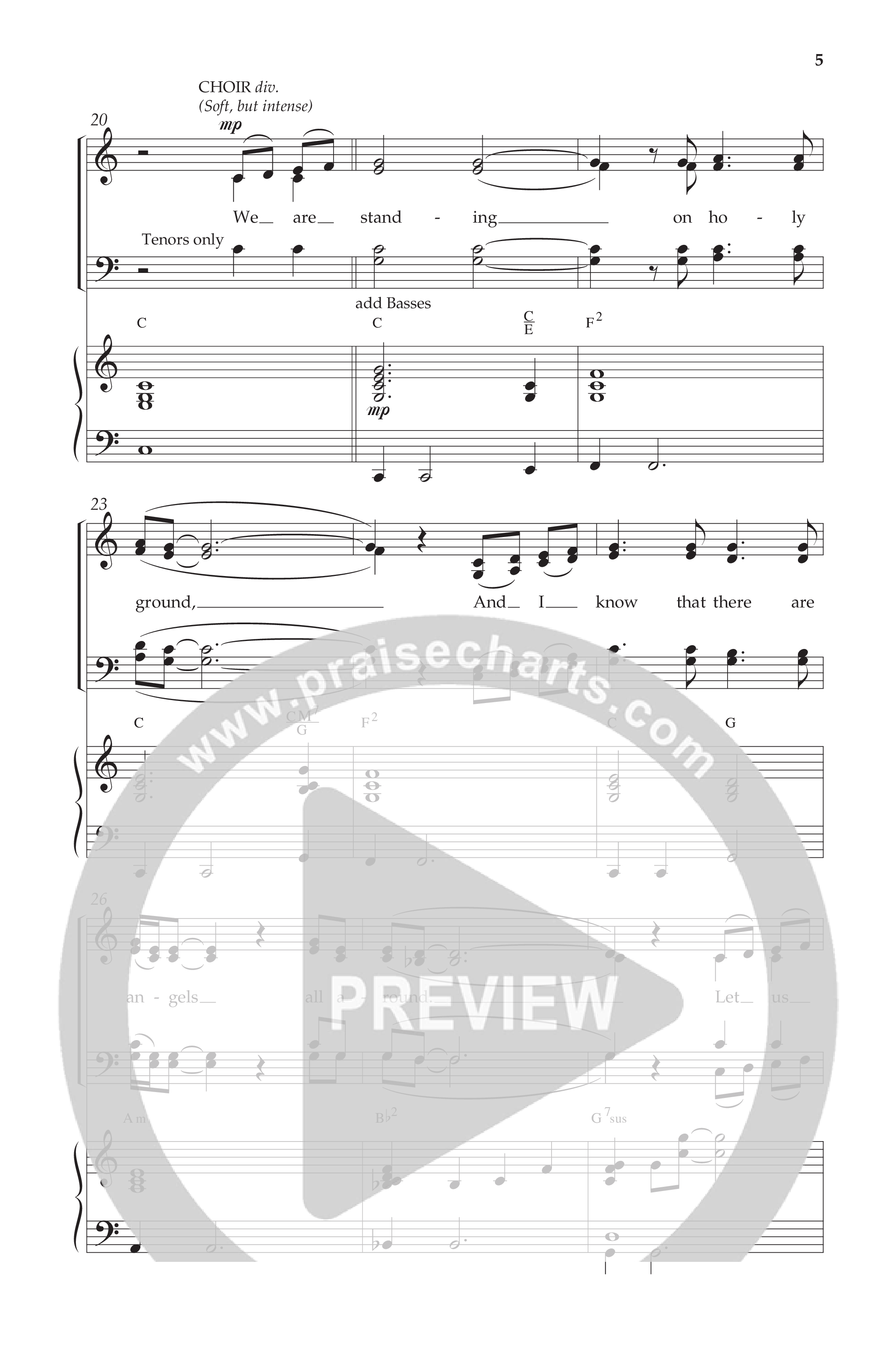 Holy Ground (Choral Anthem SATB) Anthem (SATB/Piano) (Lifeway Choral / Arr. Bradley Knight)