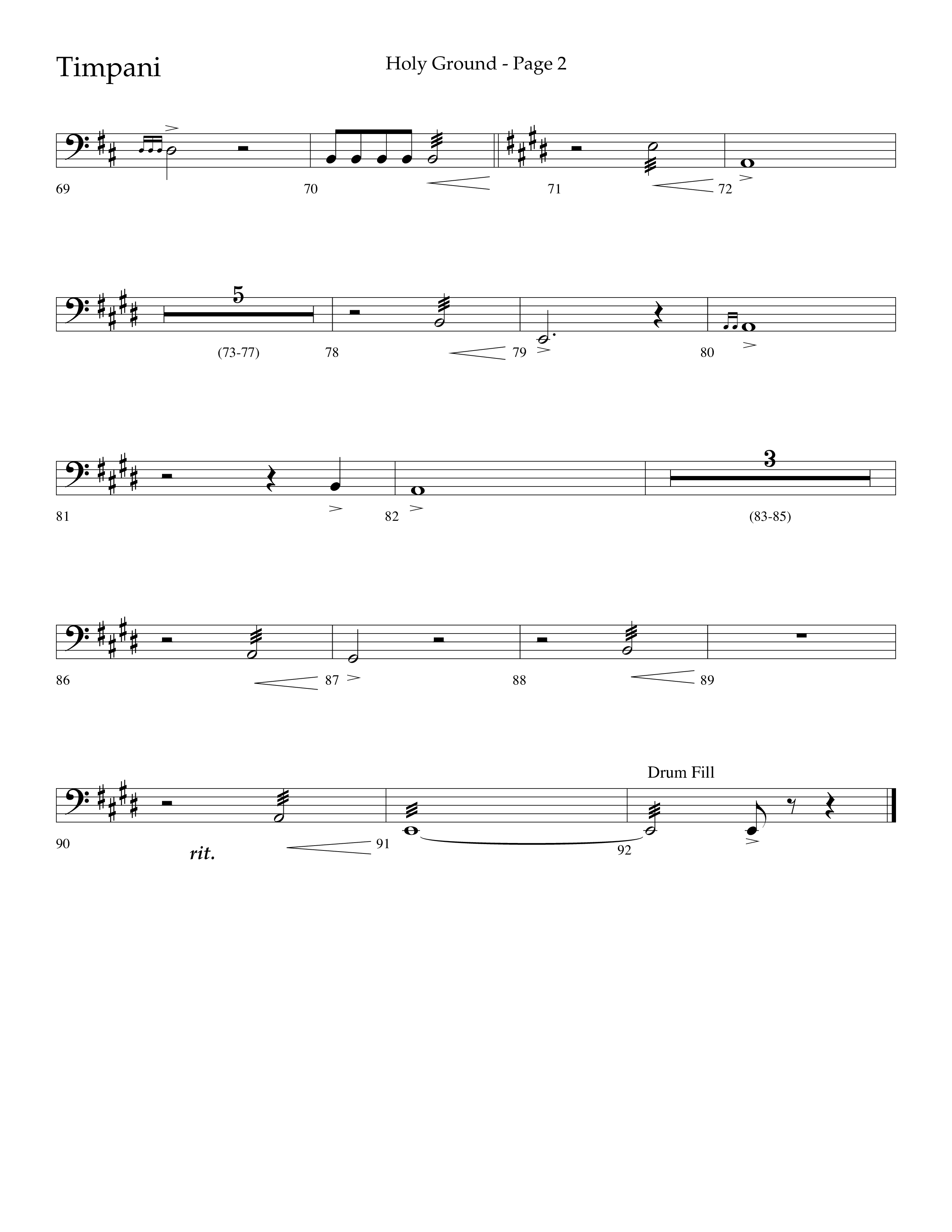 Holy Ground (Choral Anthem SATB) Timpani (Lifeway Choral / Arr. Bradley Knight)