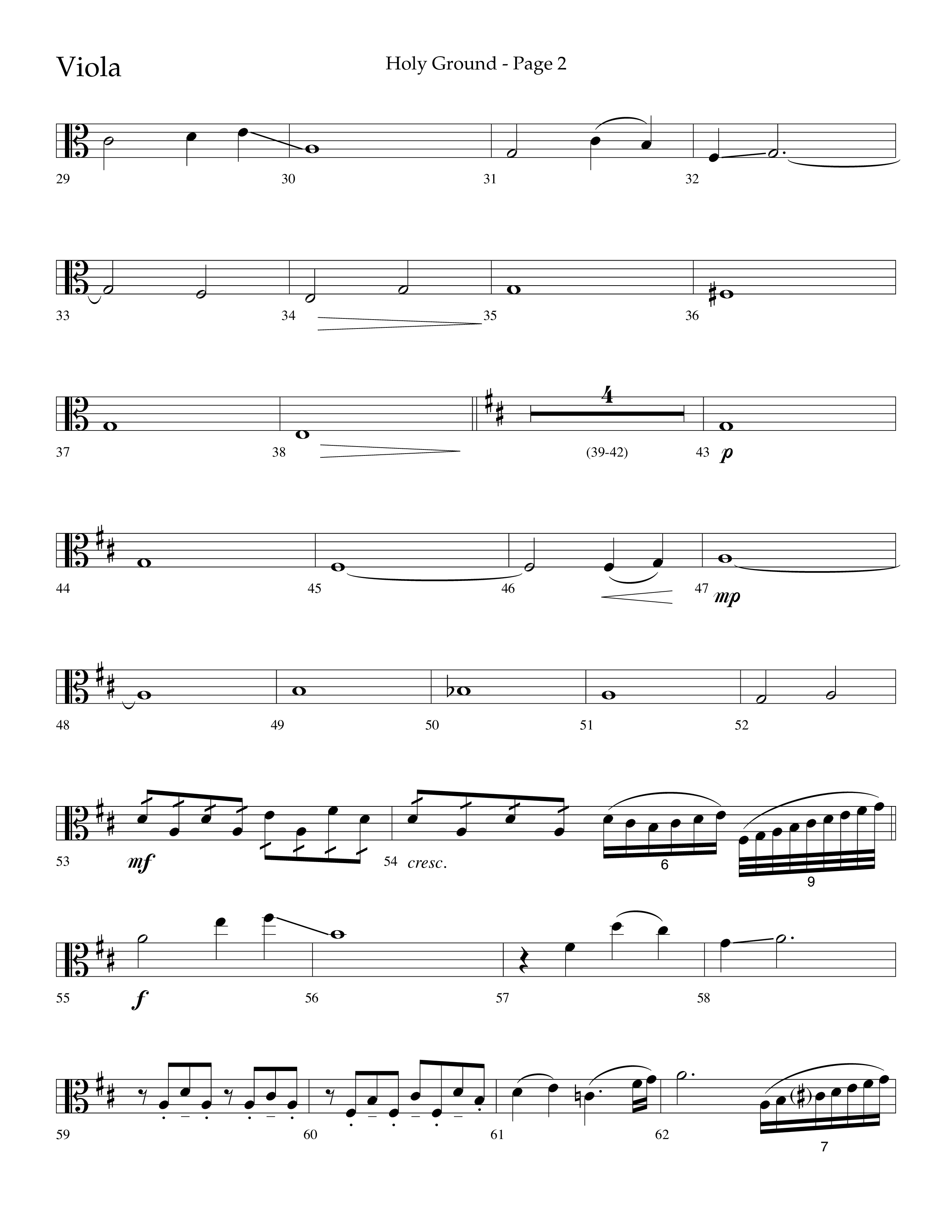 Holy Ground (Choral Anthem SATB) Viola (Lifeway Choral / Arr. Bradley Knight)