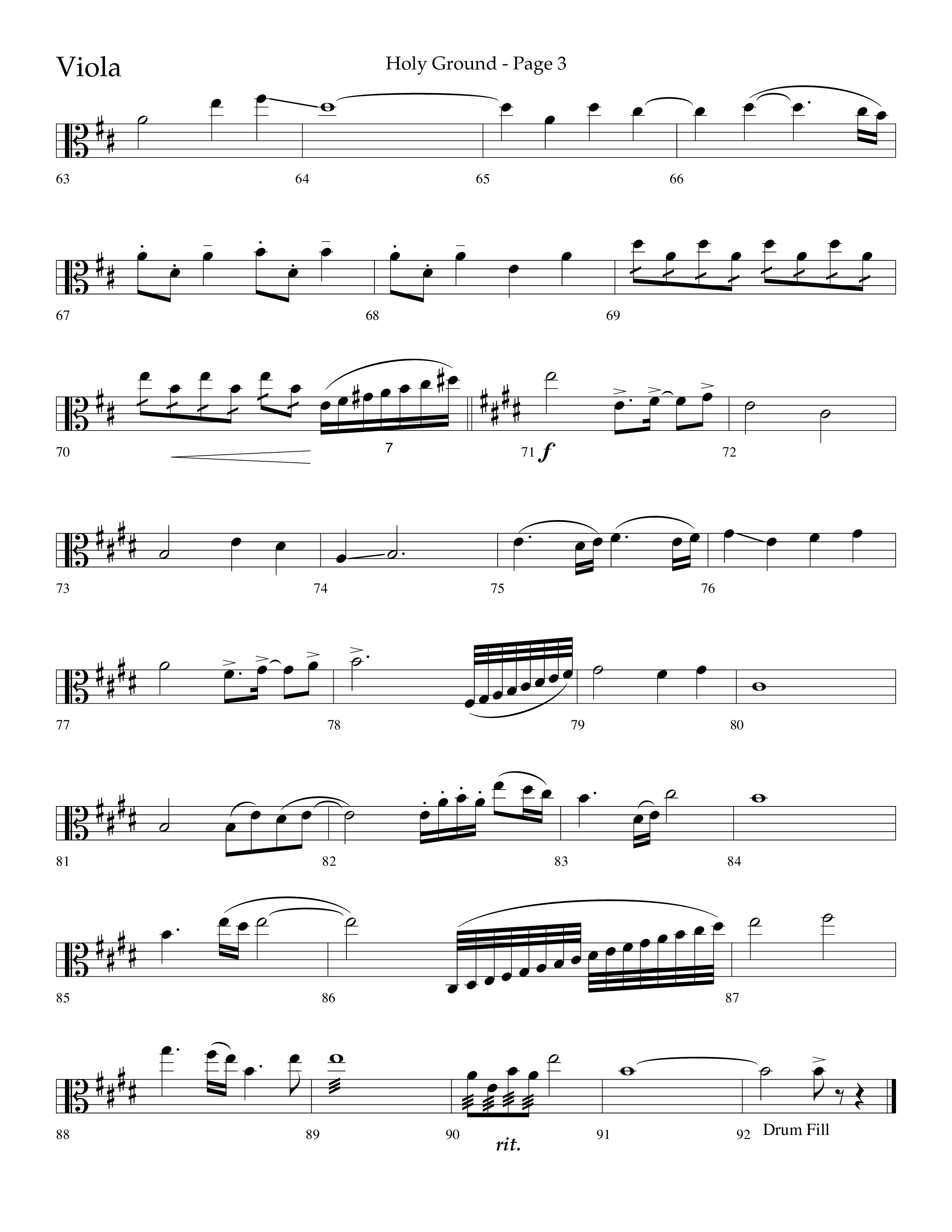 Holy Ground (Choral Anthem SATB) Viola (Lifeway Choral / Arr. Bradley Knight)