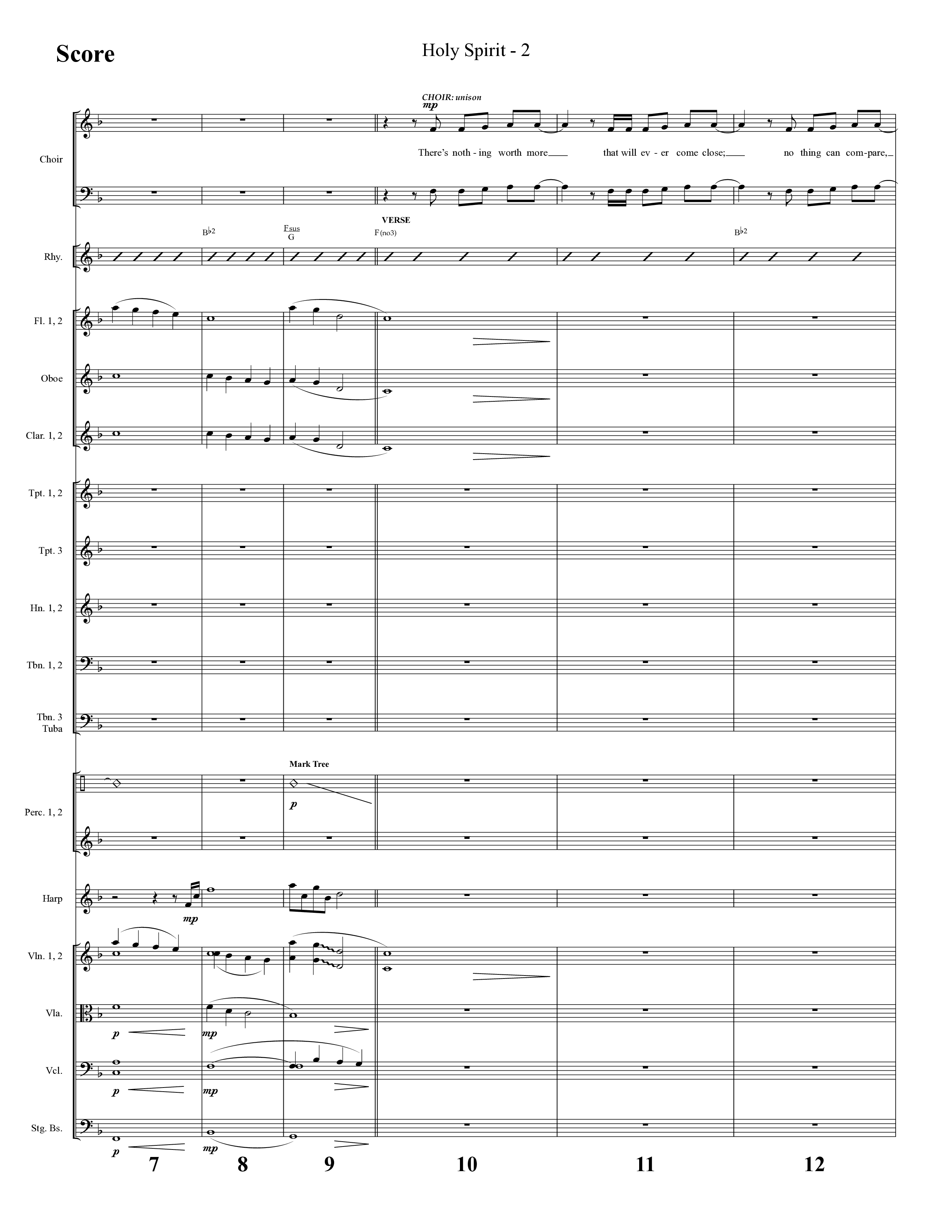 Holy Spirit  (Choral Anthem SATB) Orchestration (Lifeway Choral / Arr. Cliff Duren)