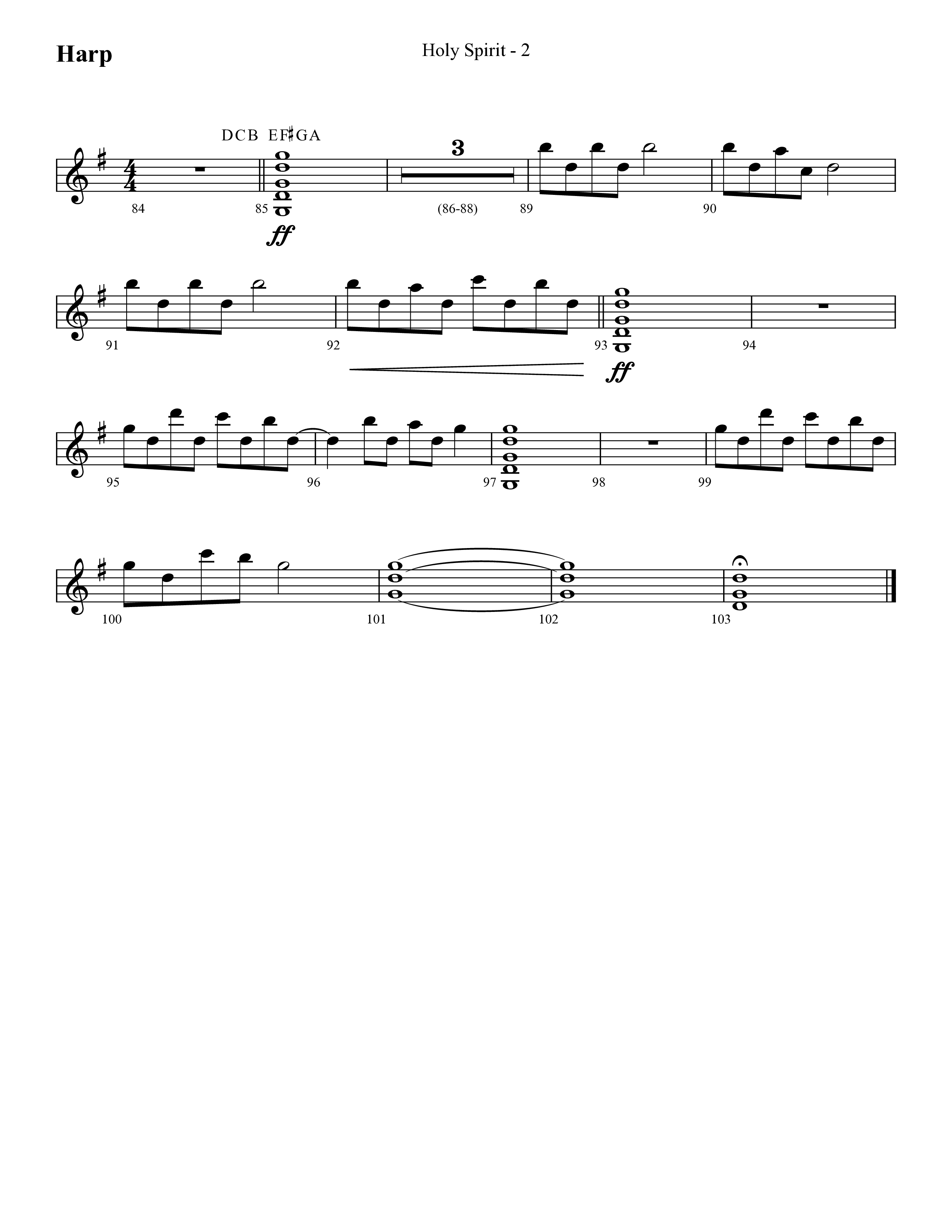 Holy Spirit (Choral Anthem SATB) Harp (Lifeway Choral / Arr. Cliff Duren)