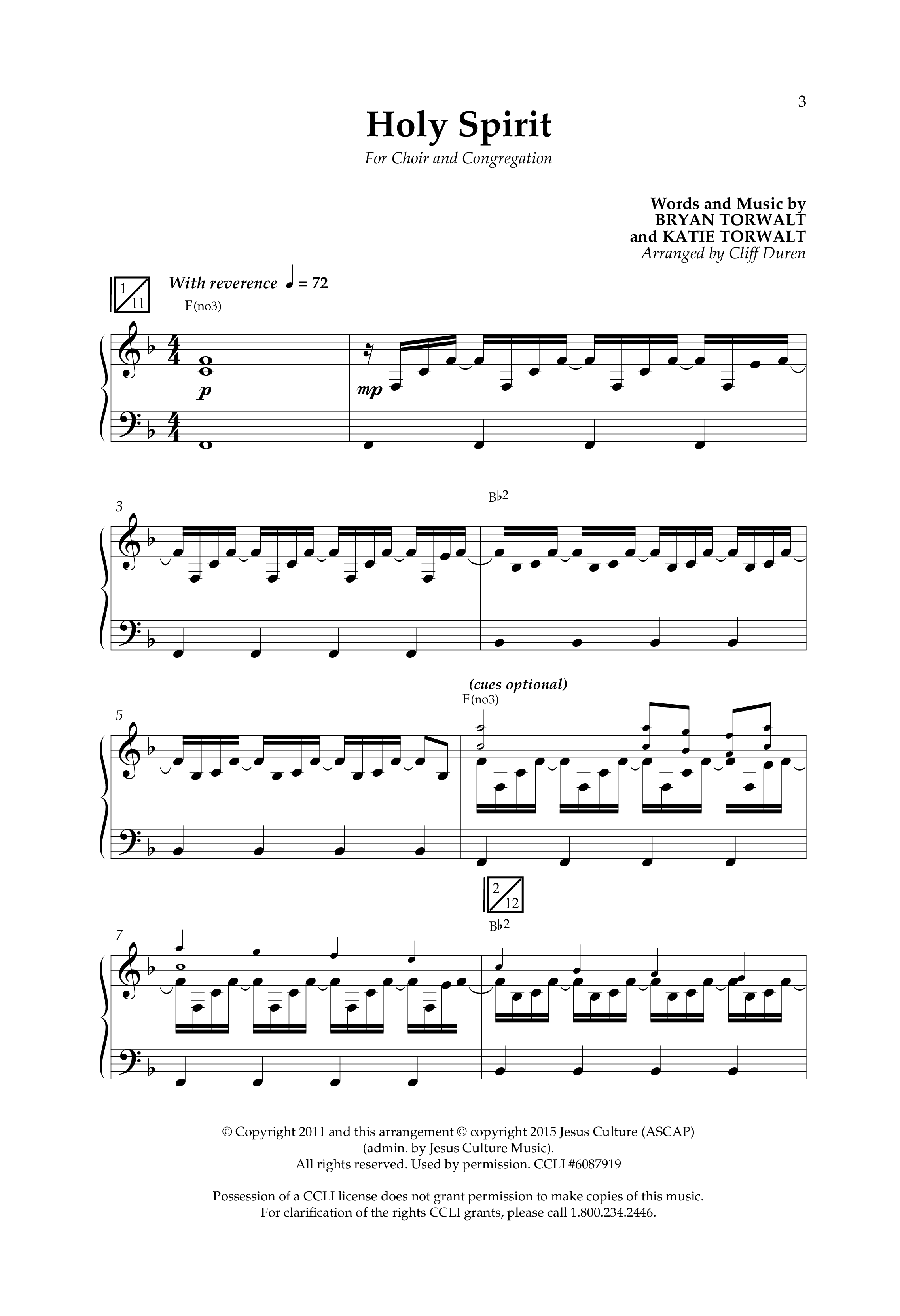 Holy Spirit  (Choral Anthem SATB) Anthem (SATB/Piano) (Lifeway Choral / Arr. Cliff Duren)