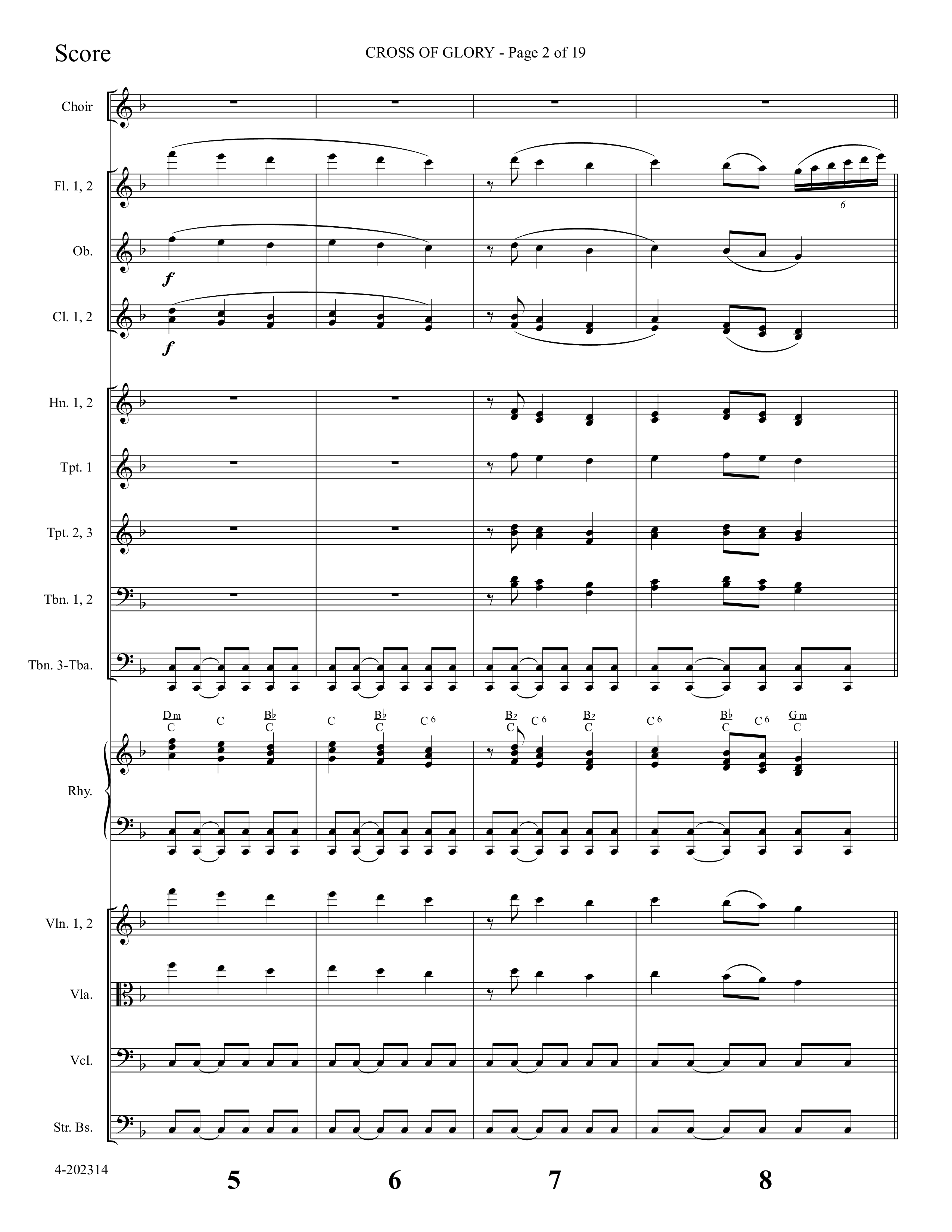 Cross Of Glory (Choral Anthem SATB) Conductor's Score (Foster Music Group / Arr. Marty Parks)