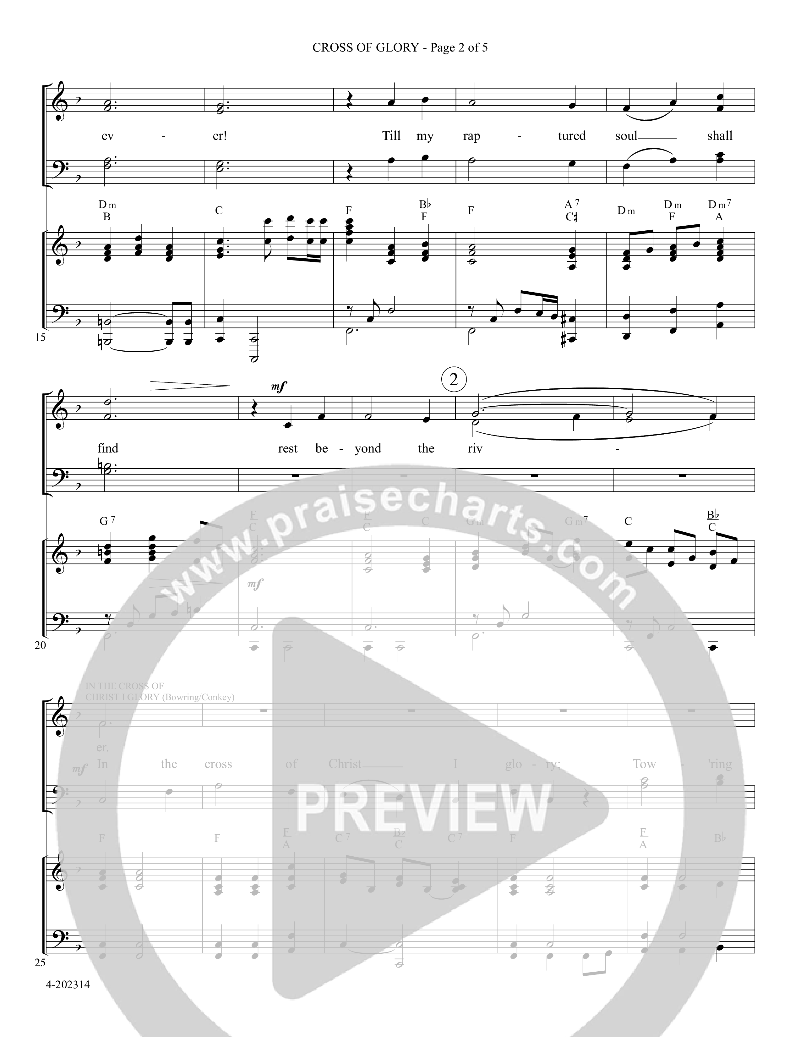 Cross Of Glory (Choral Anthem SATB) Piano/Choir (SATB) (Foster Music Group / Arr. Marty Parks)