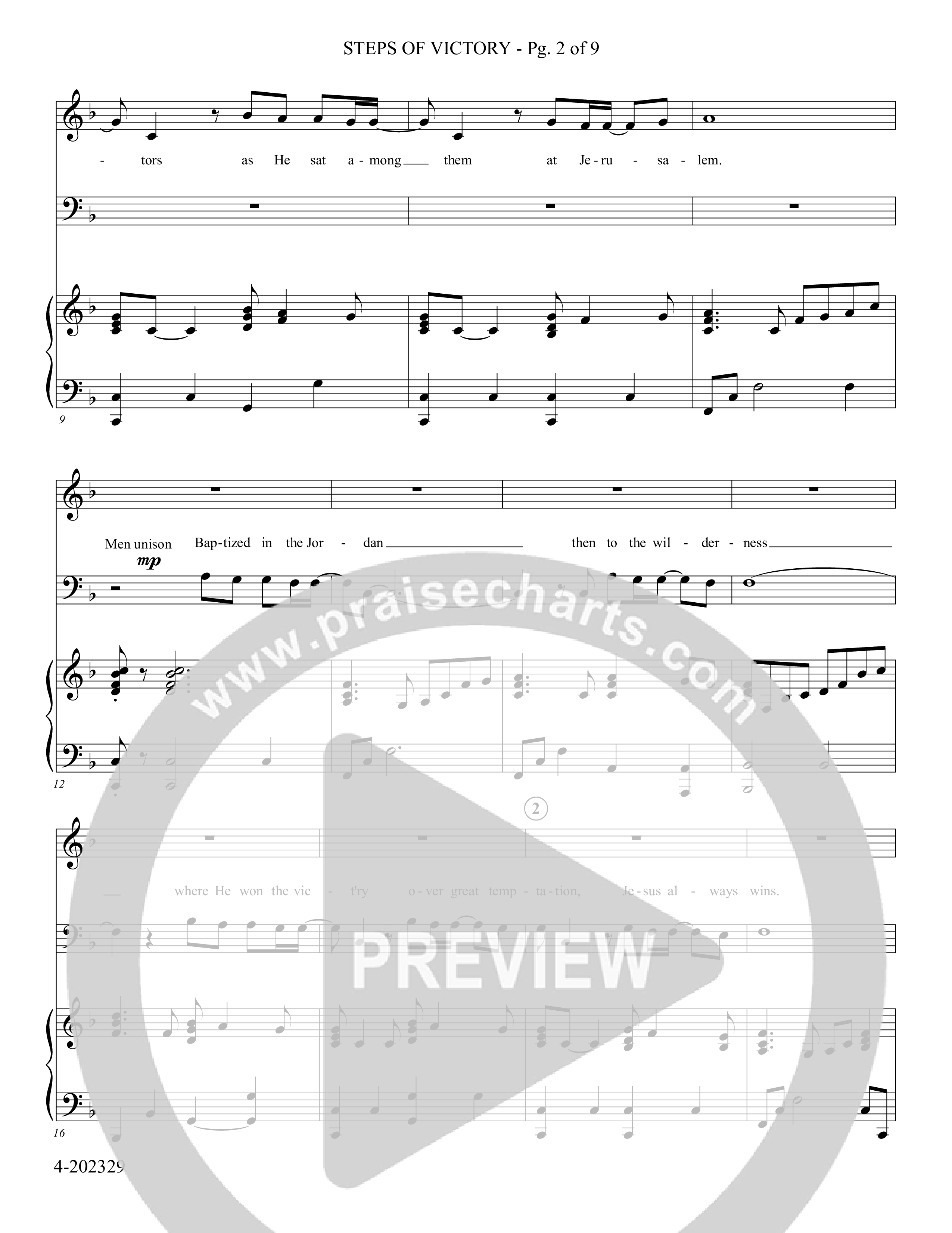 Steps Of Victory (Choral Anthem SATB) Piano/Choir (SATB) (Foster Music Group / Arr. Erik Foster)