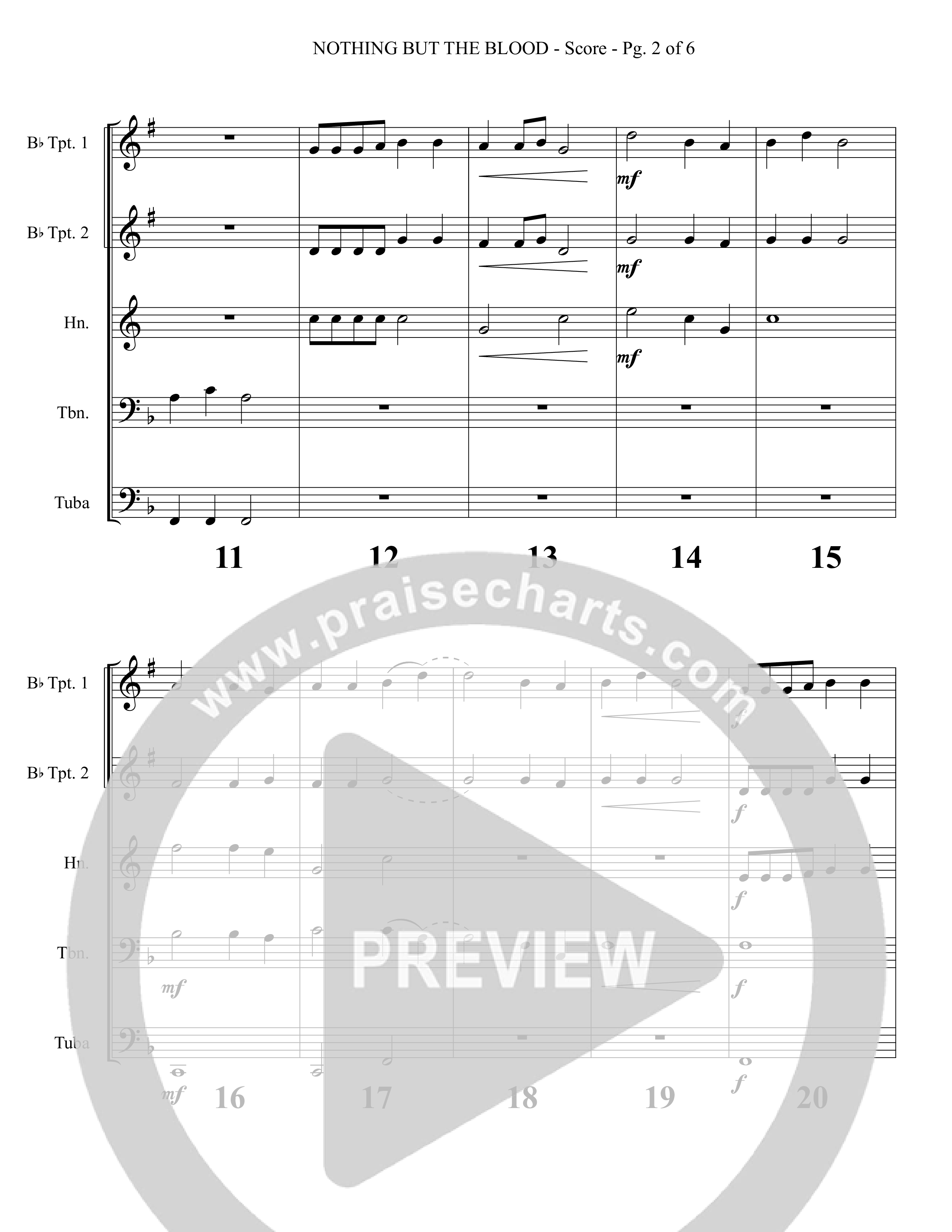 Nothing But The Blood (Instrumental) Conductor's Score (Foster Music Group / Arr. Joshua Tew)