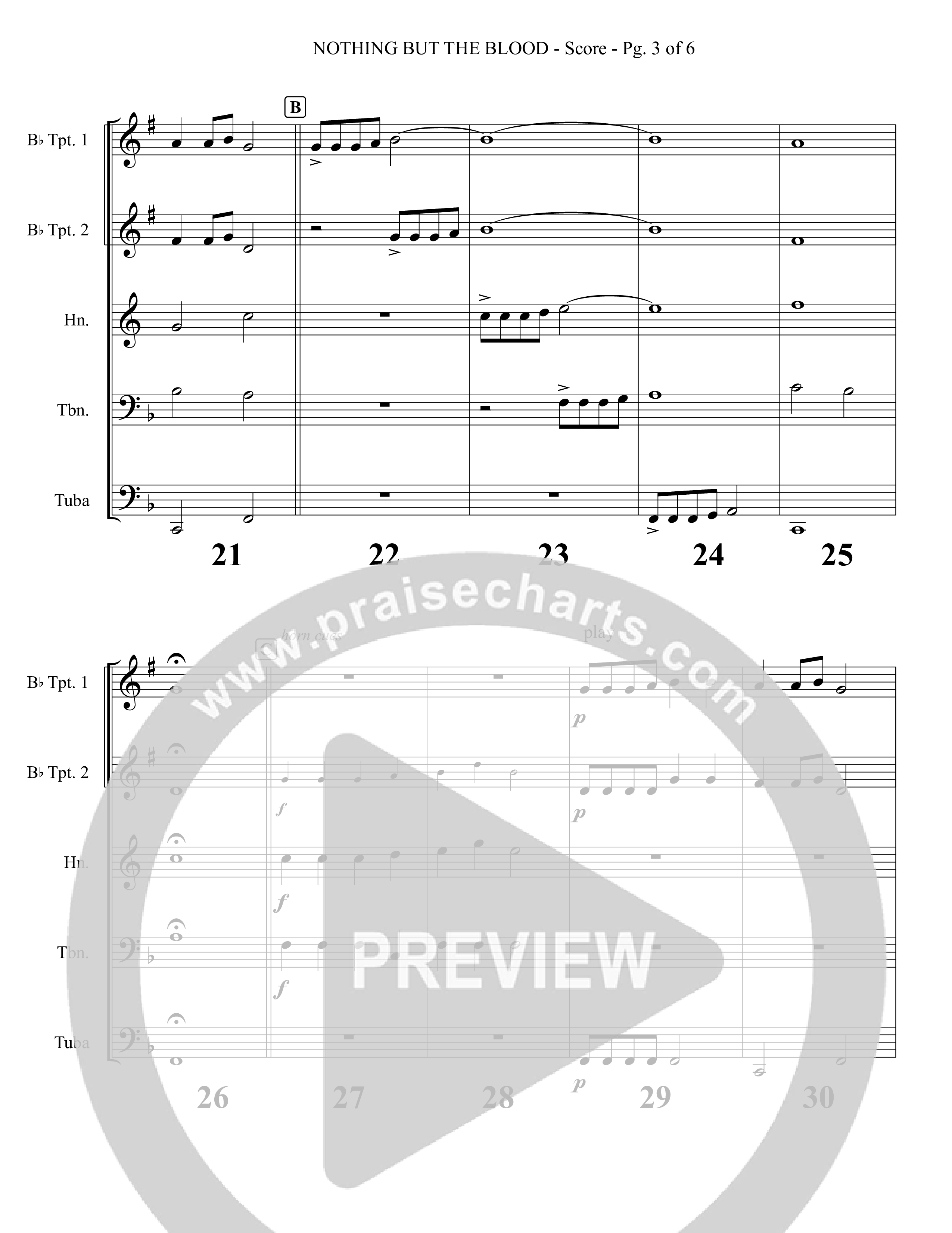 Nothing But The Blood (Instrumental) Conductor's Score (Foster Music Group / Arr. Joshua Tew)
