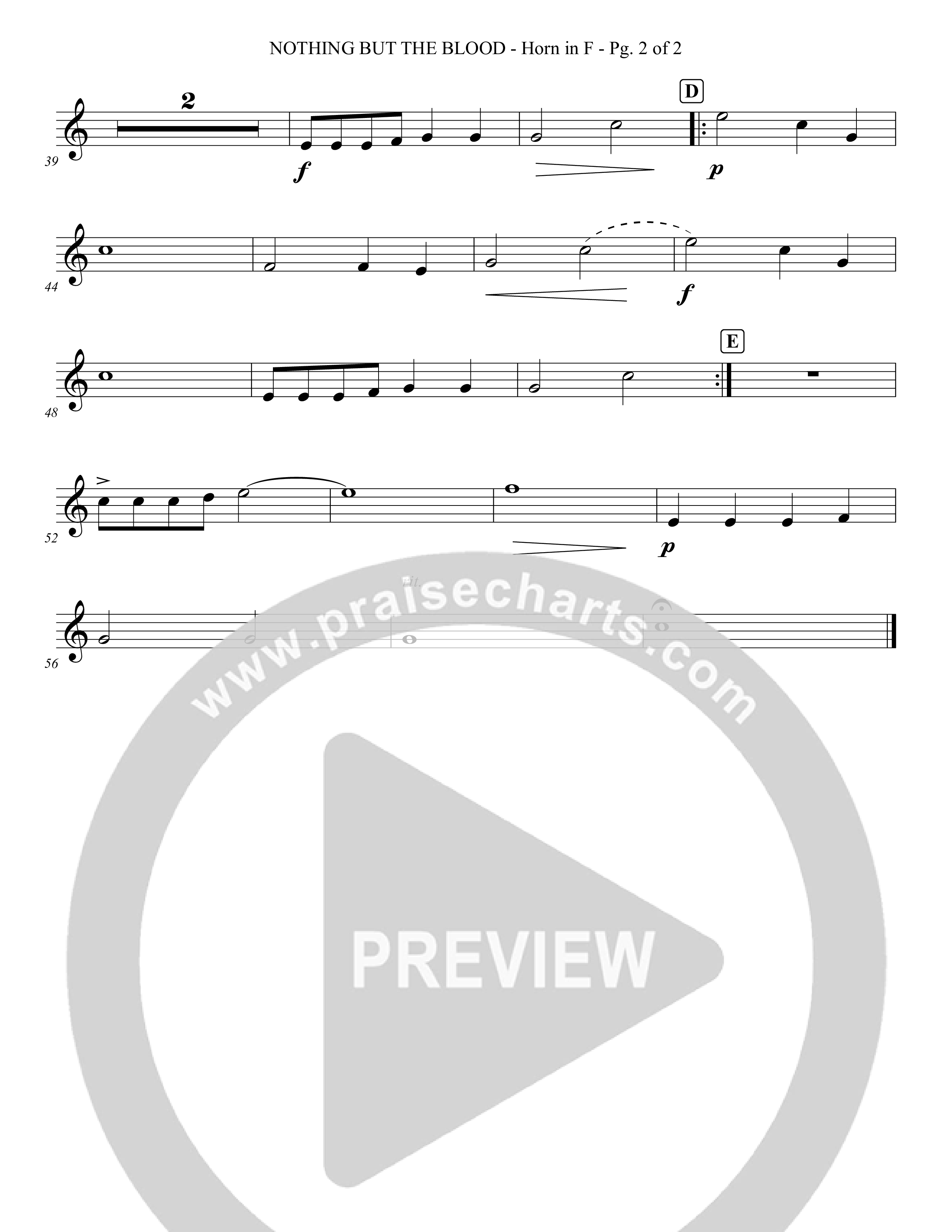 Nothing But The Blood (Instrumental) French Horn (Foster Music Group / Arr. Joshua Tew)