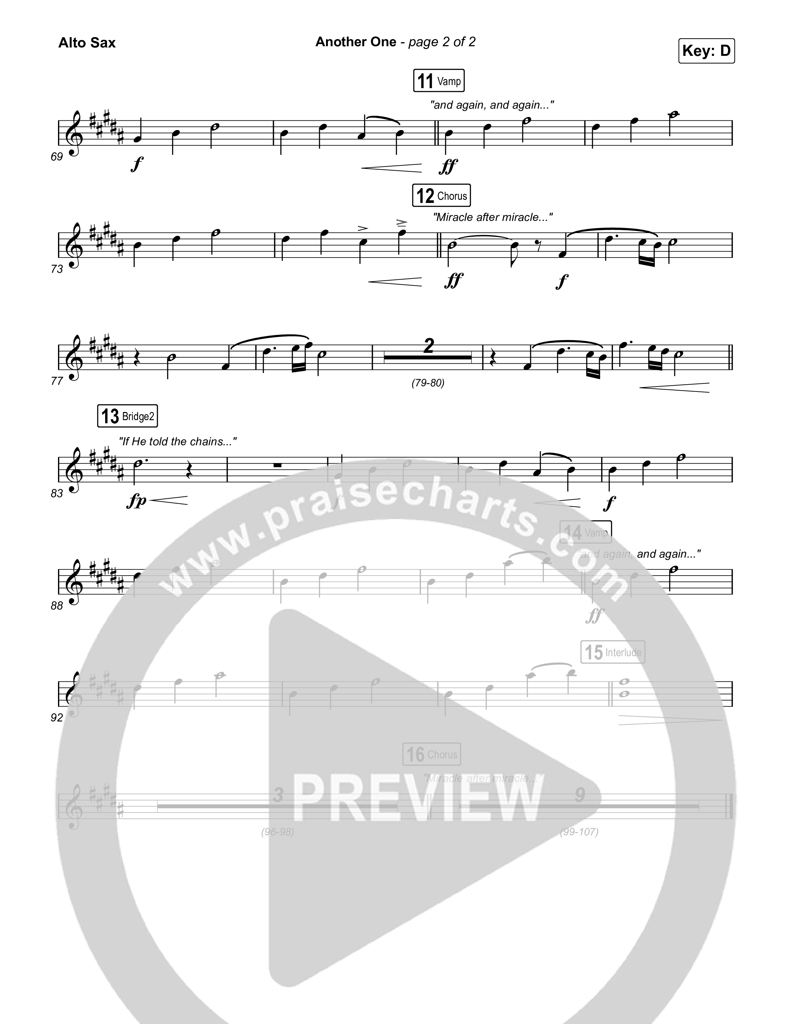 Another One Alto Sax (Elevation Worship)