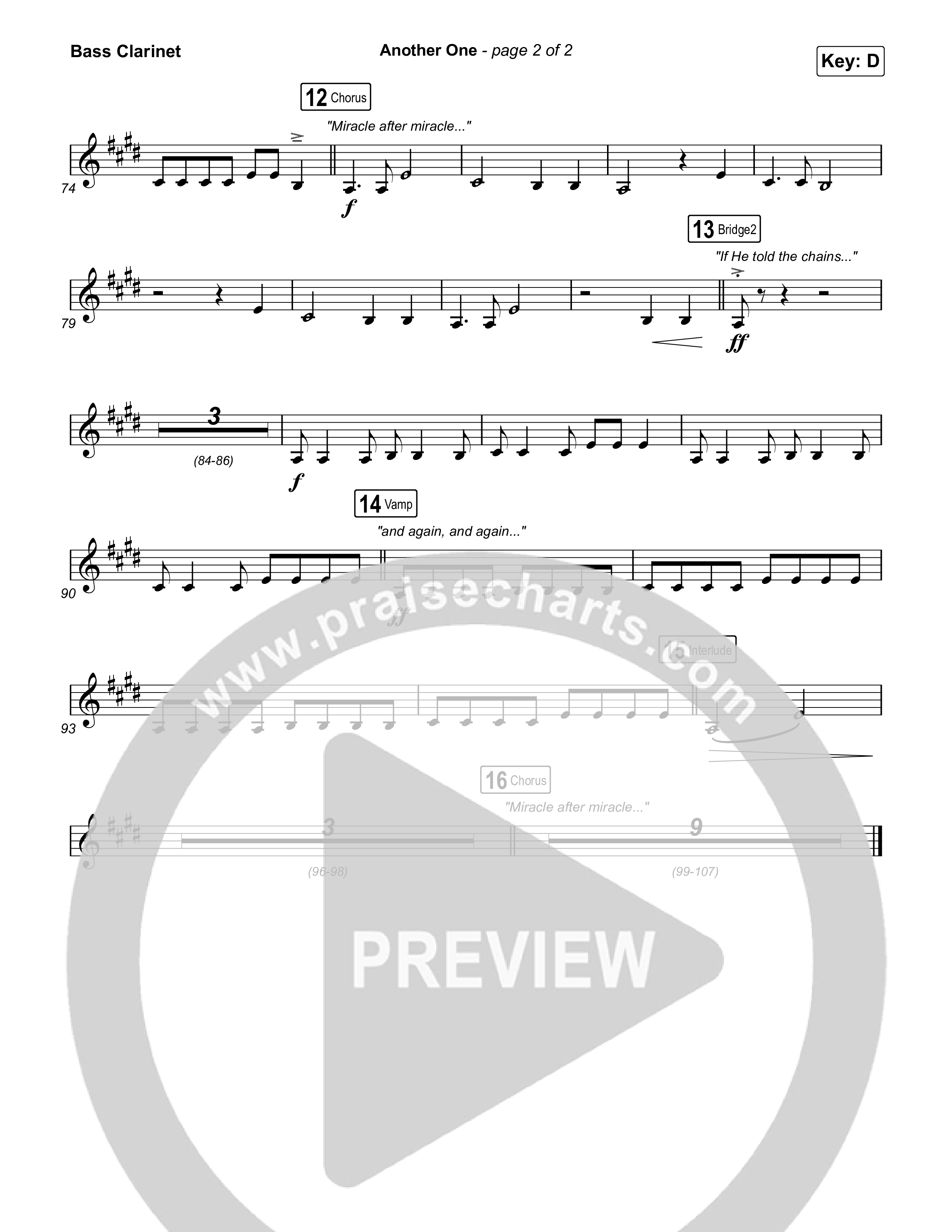 Another One Bass Clarinet (Elevation Worship)