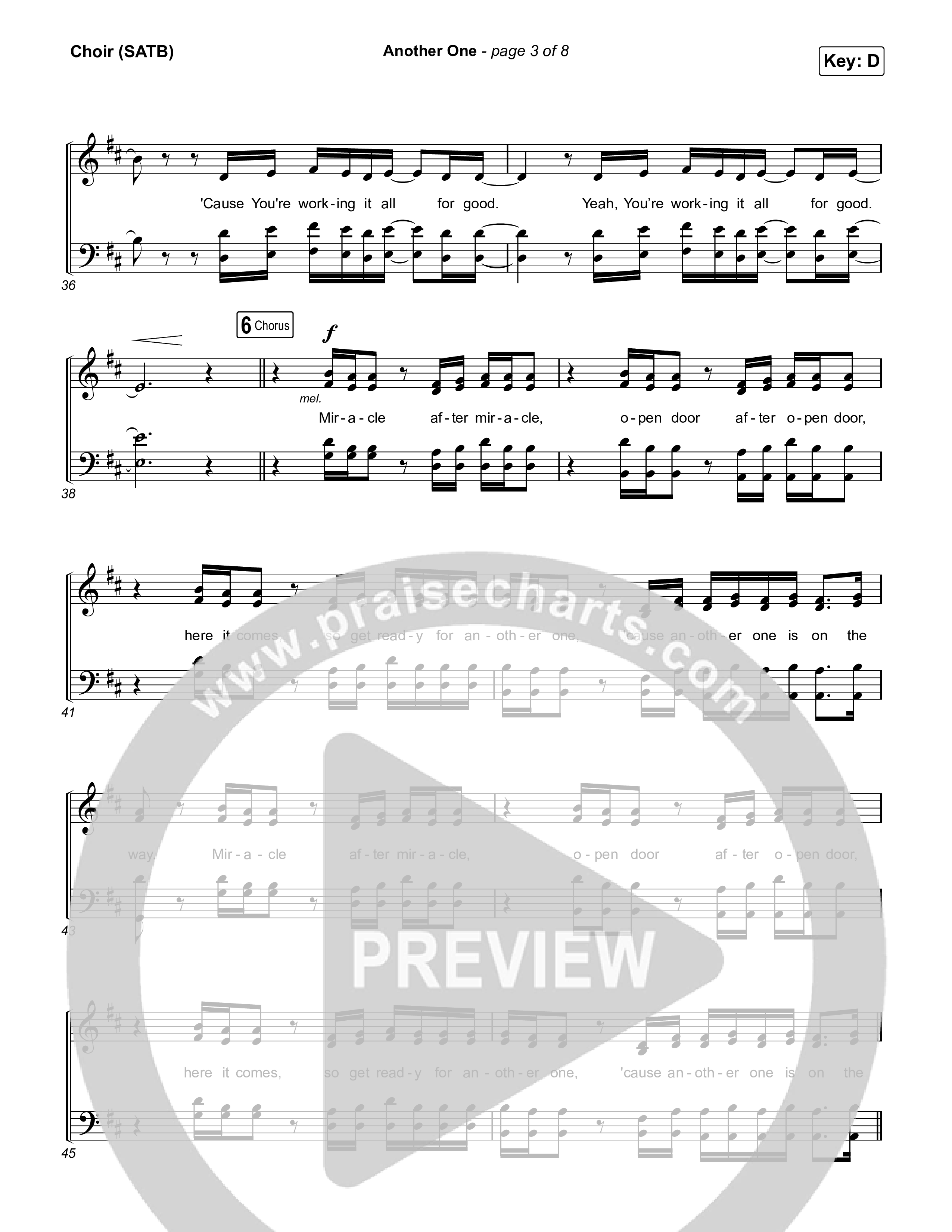 Another One Choir Sheet (SATB) (Elevation Worship)