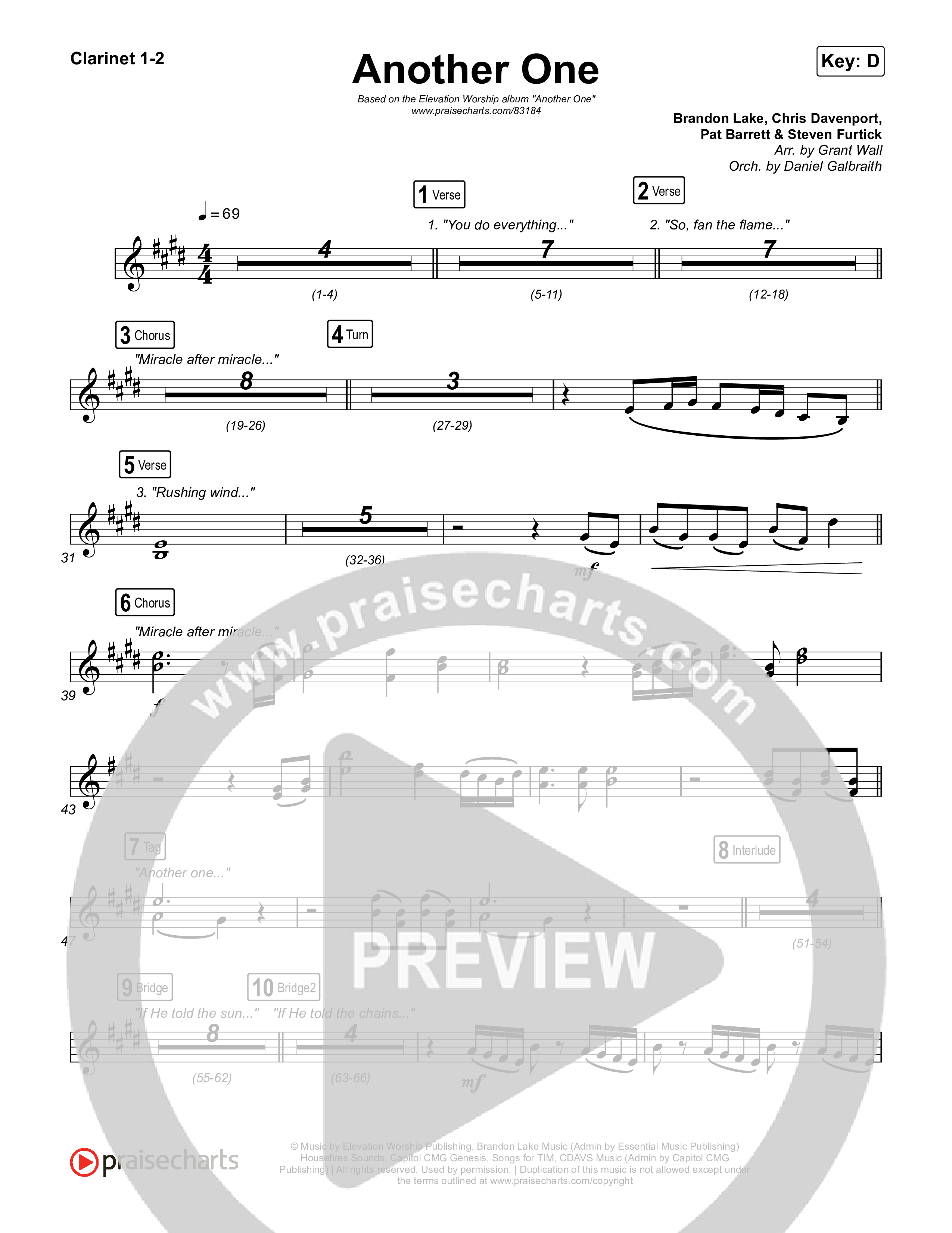 Another One Clarinet 1,2 (Elevation Worship)