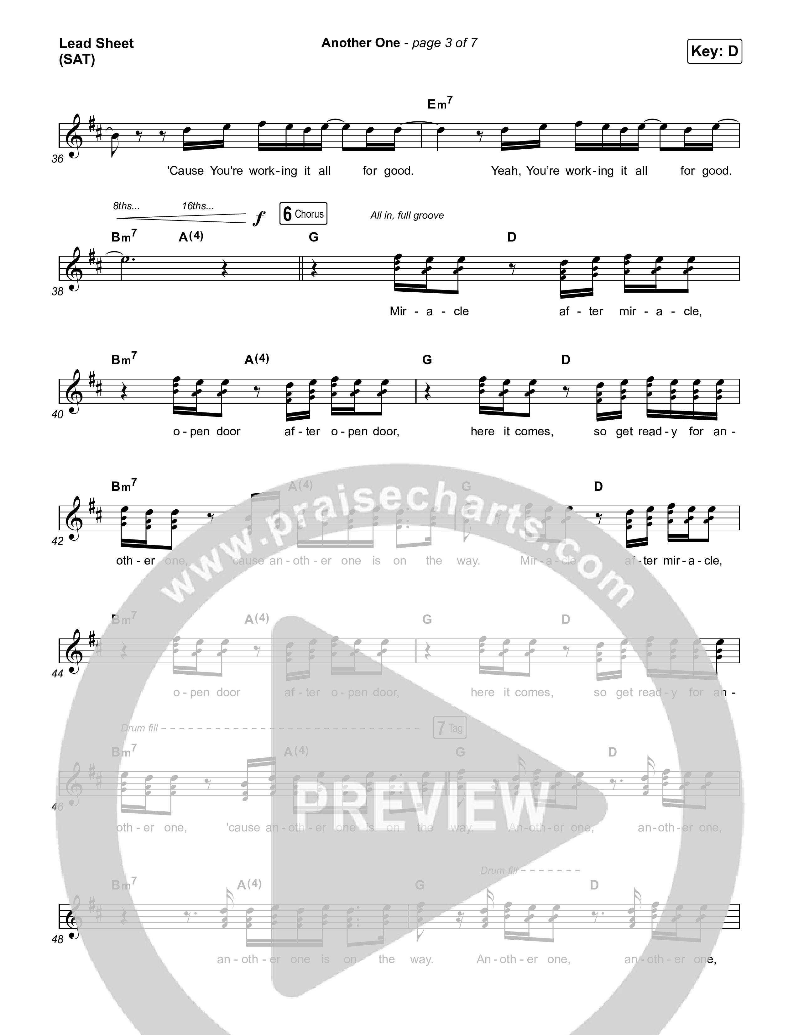 Another One Lead Sheet (SAT) (Elevation Worship)