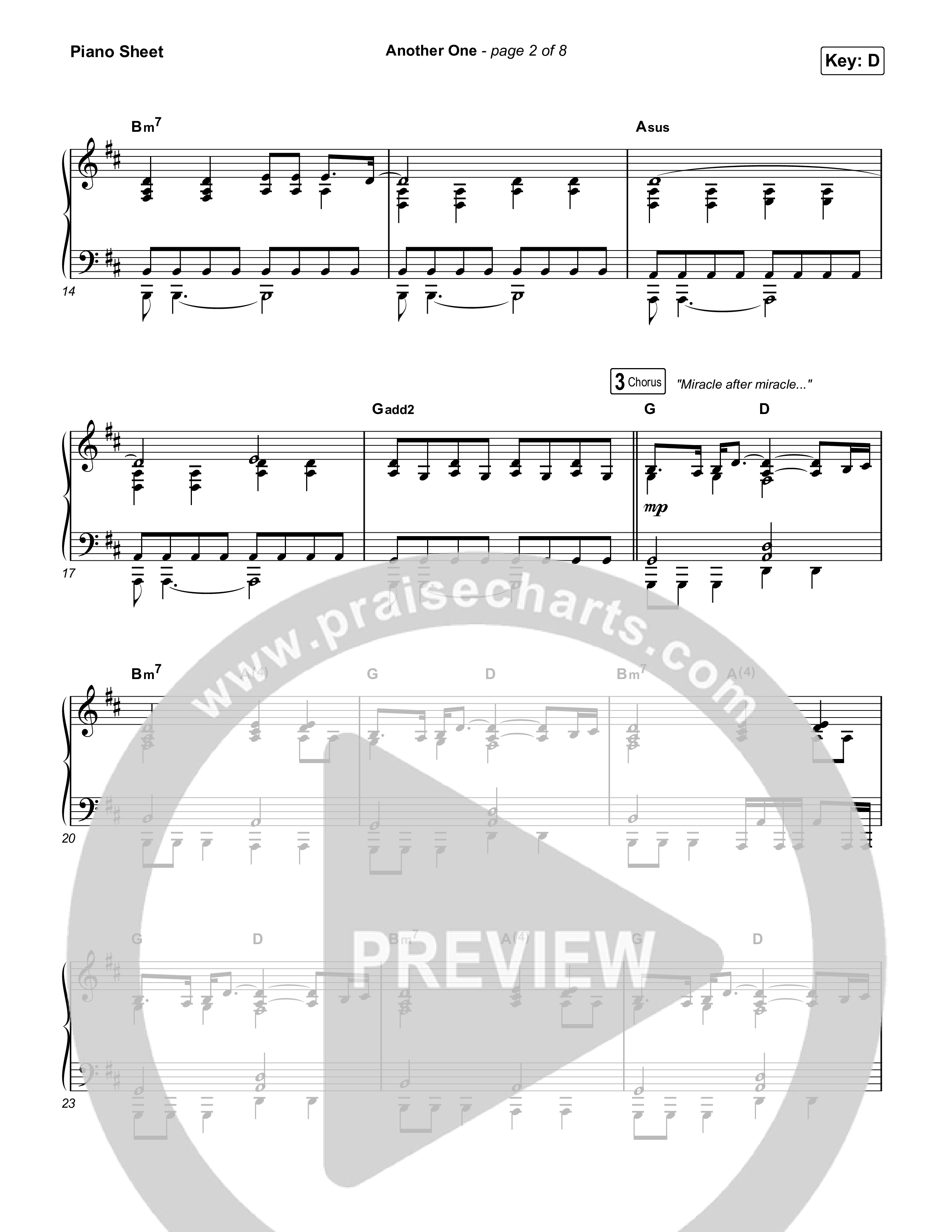 Another One Piano Sheet (Elevation Worship)