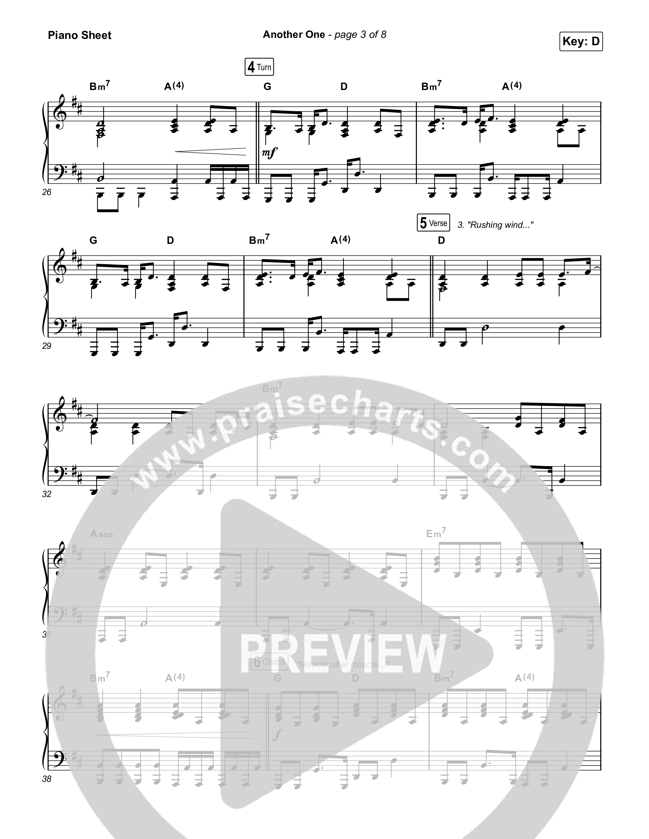 Another One Piano Sheet (Elevation Worship)