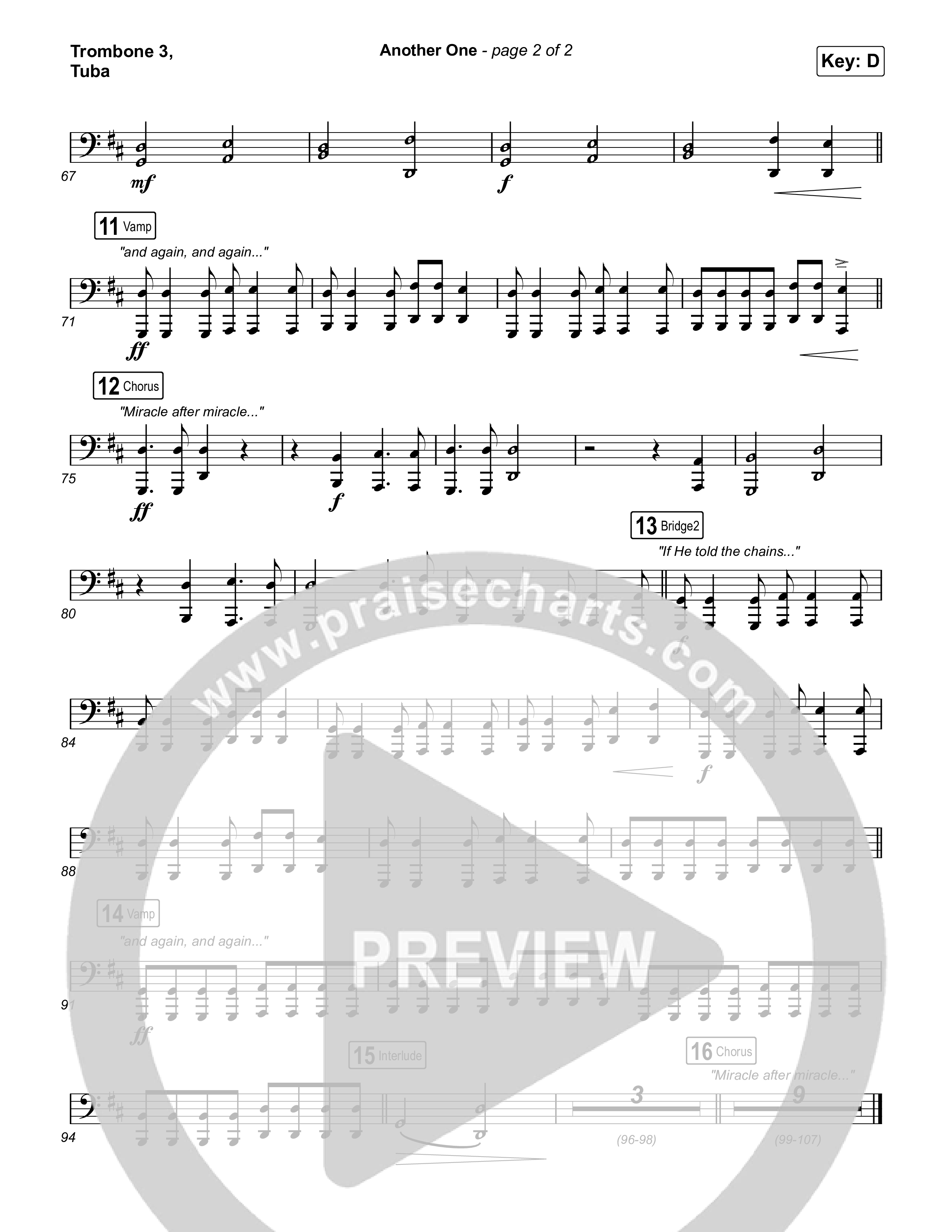 Another One Trombone 3/Tuba (Elevation Worship)