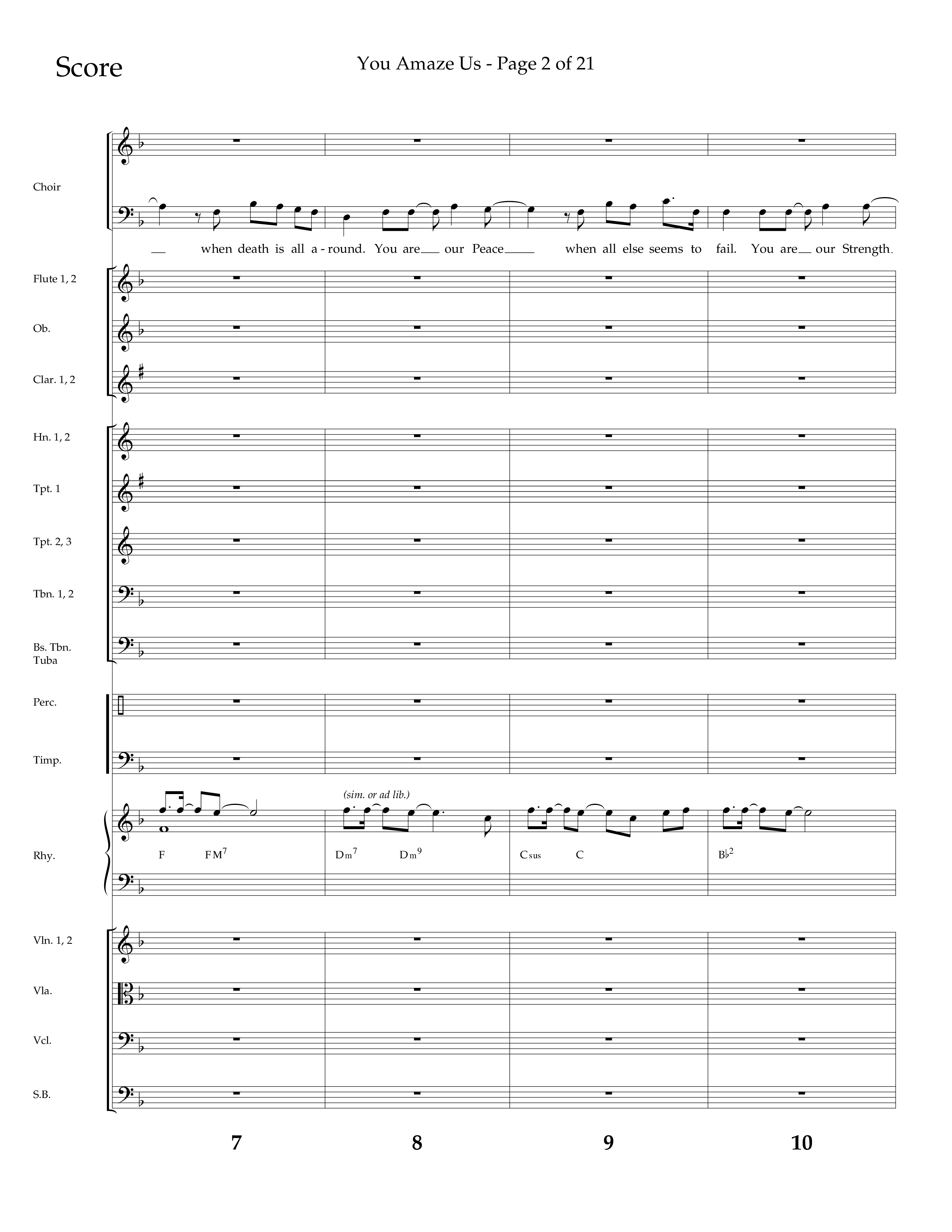 You Amaze Us (Choral Anthem SATB) Orchestration (Lifeway Choral / Arr. Danny Mitchell)