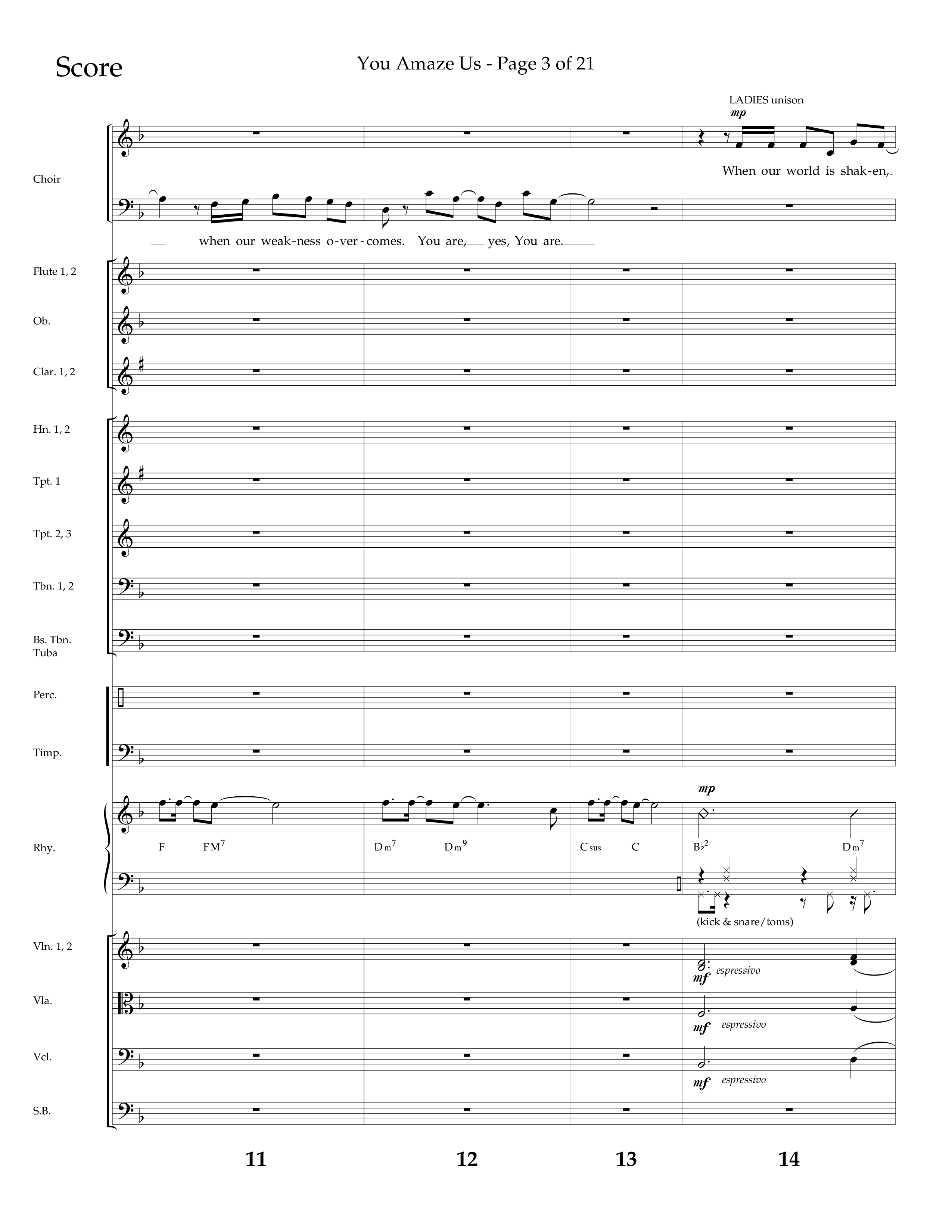 You Amaze Us (Choral Anthem SATB) Conductor's Score (Lifeway Choral / Arr. Danny Mitchell)