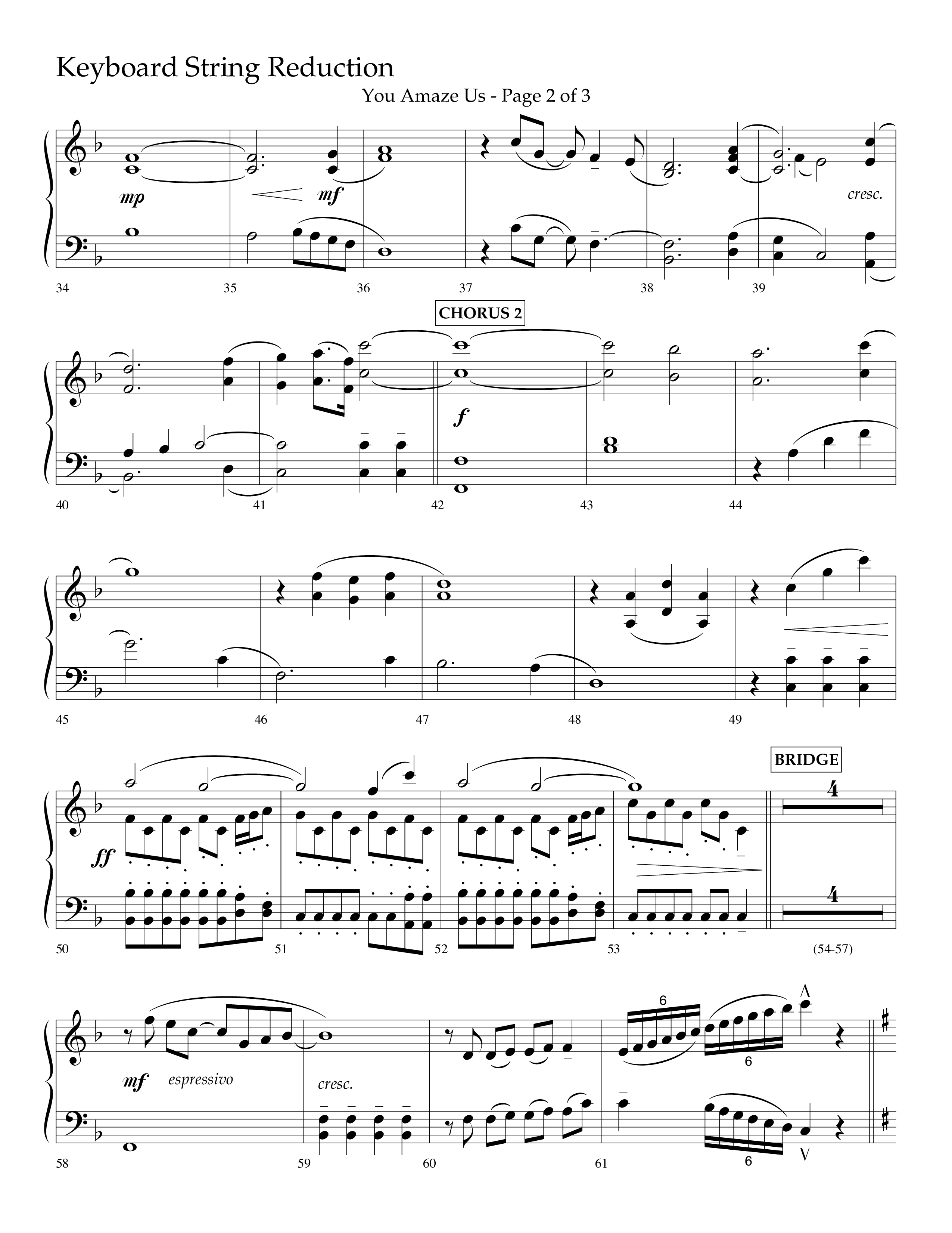 You Amaze Us (Choral Anthem SATB) String Reduction (Lifeway Choral / Arr. Danny Mitchell)