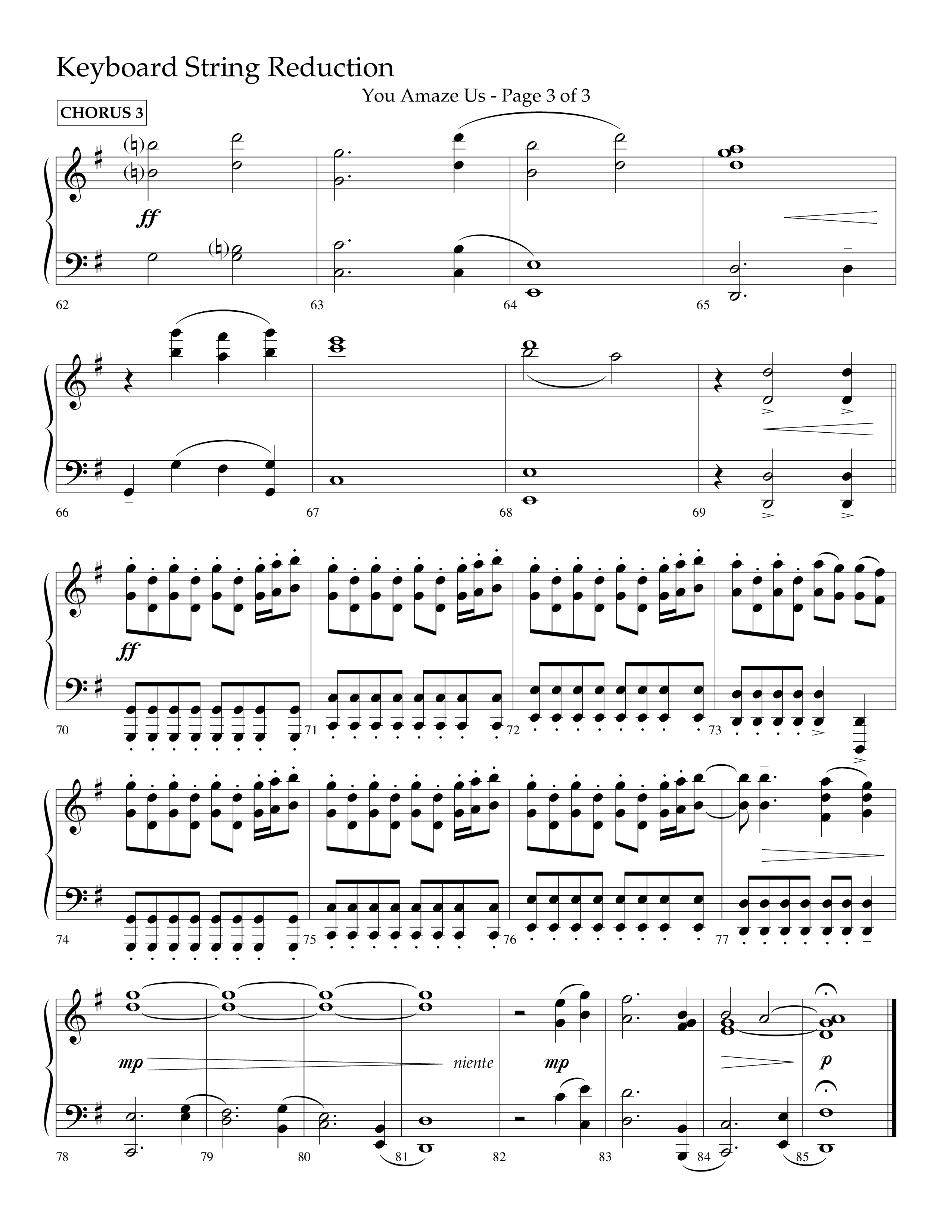 You Amaze Us (Choral Anthem SATB) String Reduction (Lifeway Choral / Arr. Danny Mitchell)