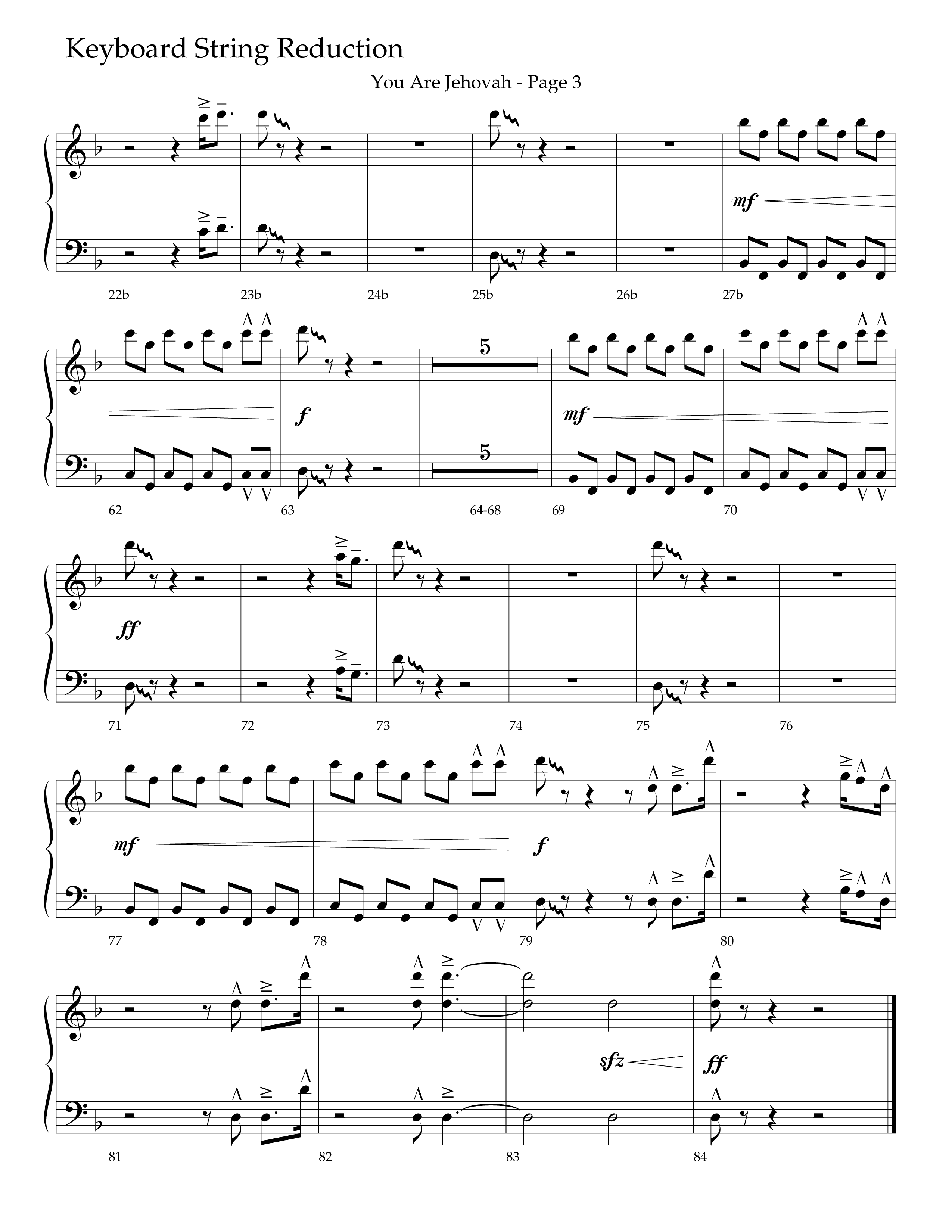 You Are Jehovah (Choral Anthem SATB) String Reduction (Lifeway Choral / Arr. Cliff Duren)