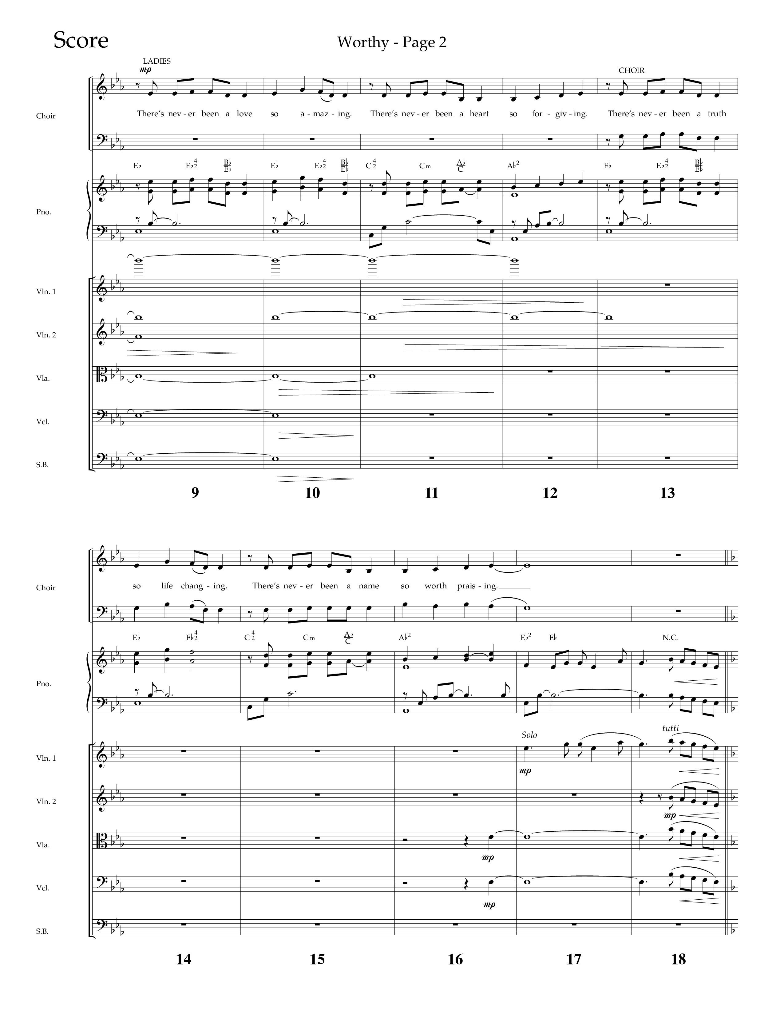 Worthy (Choral Anthem SATB) Orchestration (Lifeway Choral / Arr. Dennis Allen / Orch. David Davidson)