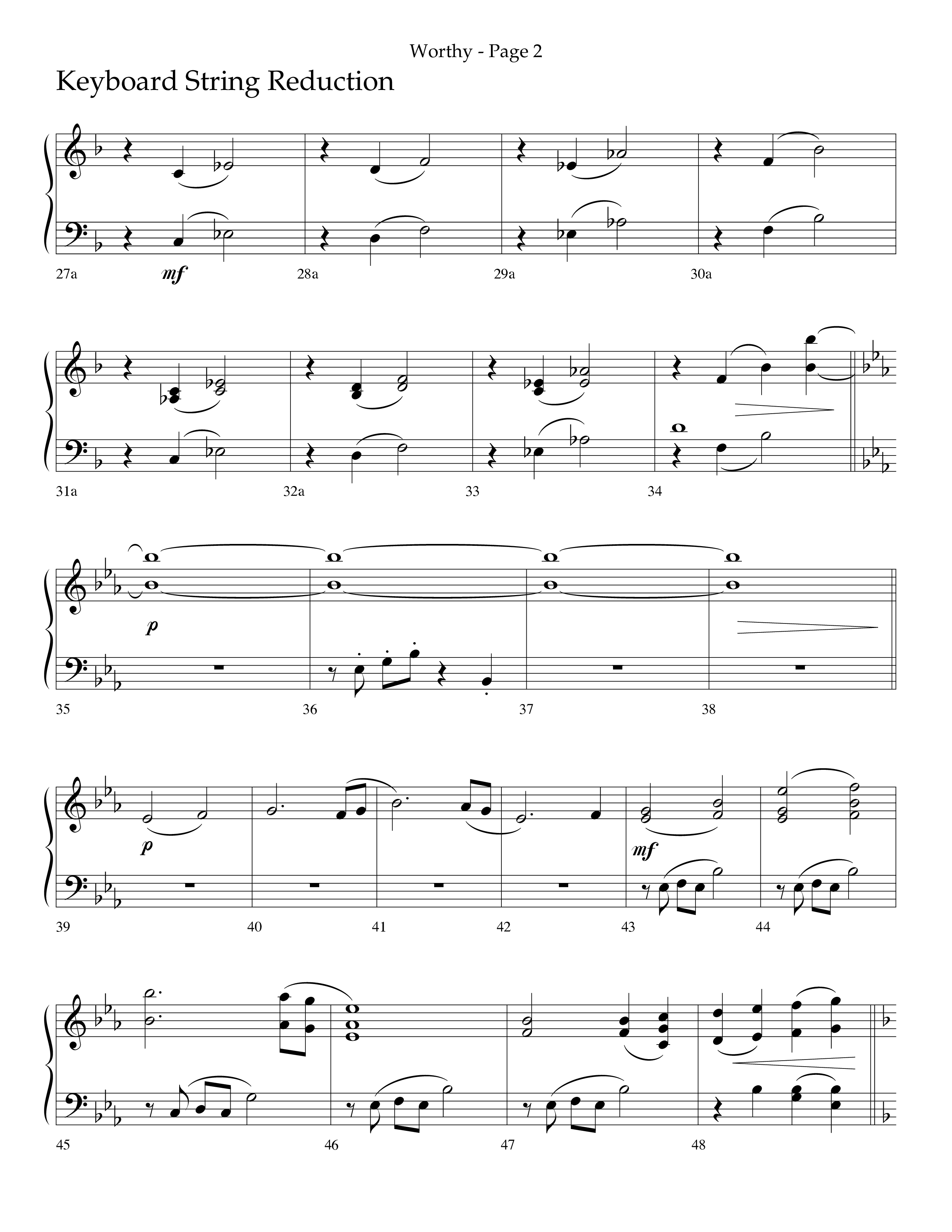 Worthy (Choral Anthem SATB) String Reduction (Lifeway Choral / Arr. Dennis Allen / Orch. David Davidson)