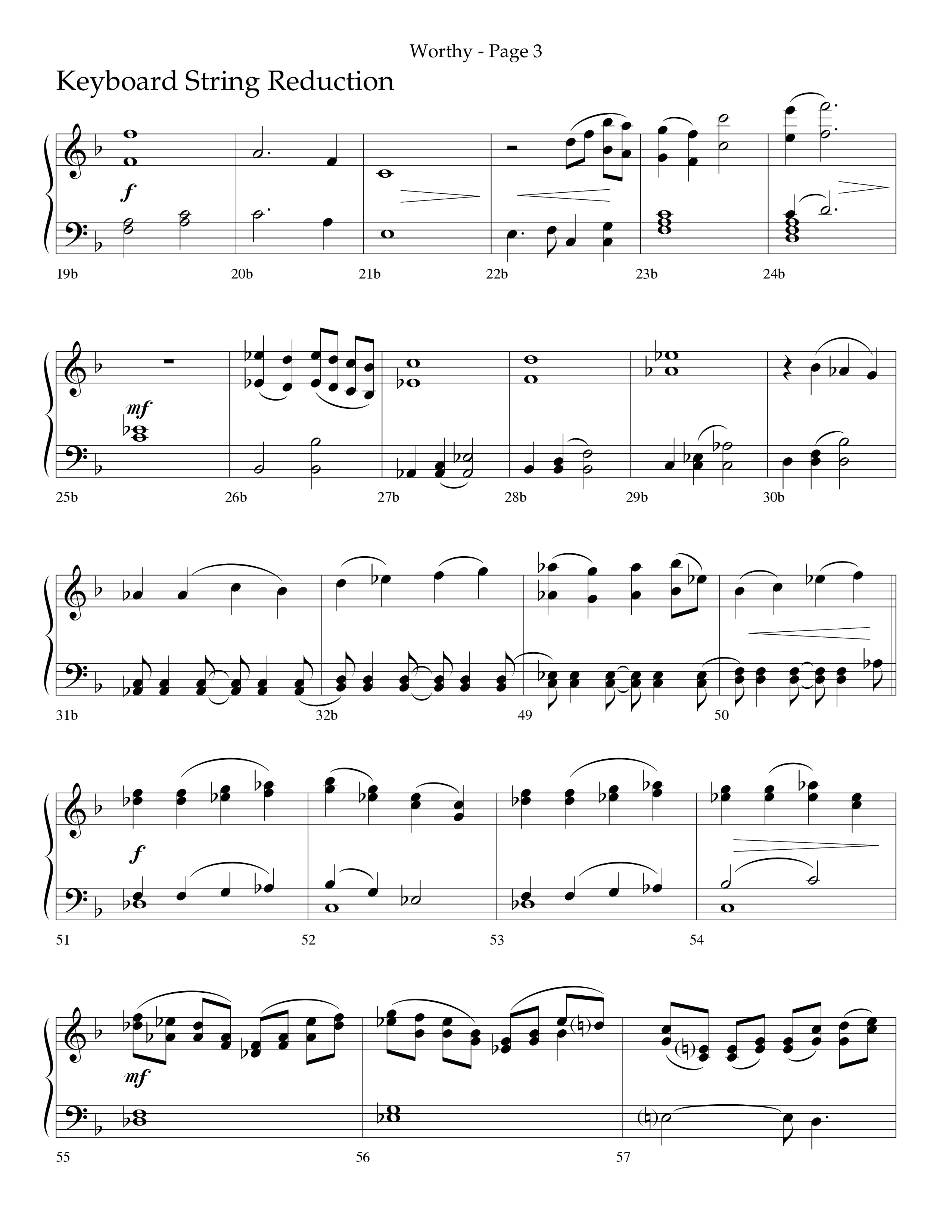 Worthy (Choral Anthem SATB) String Reduction (Lifeway Choral / Arr. Dennis Allen / Orch. David Davidson)