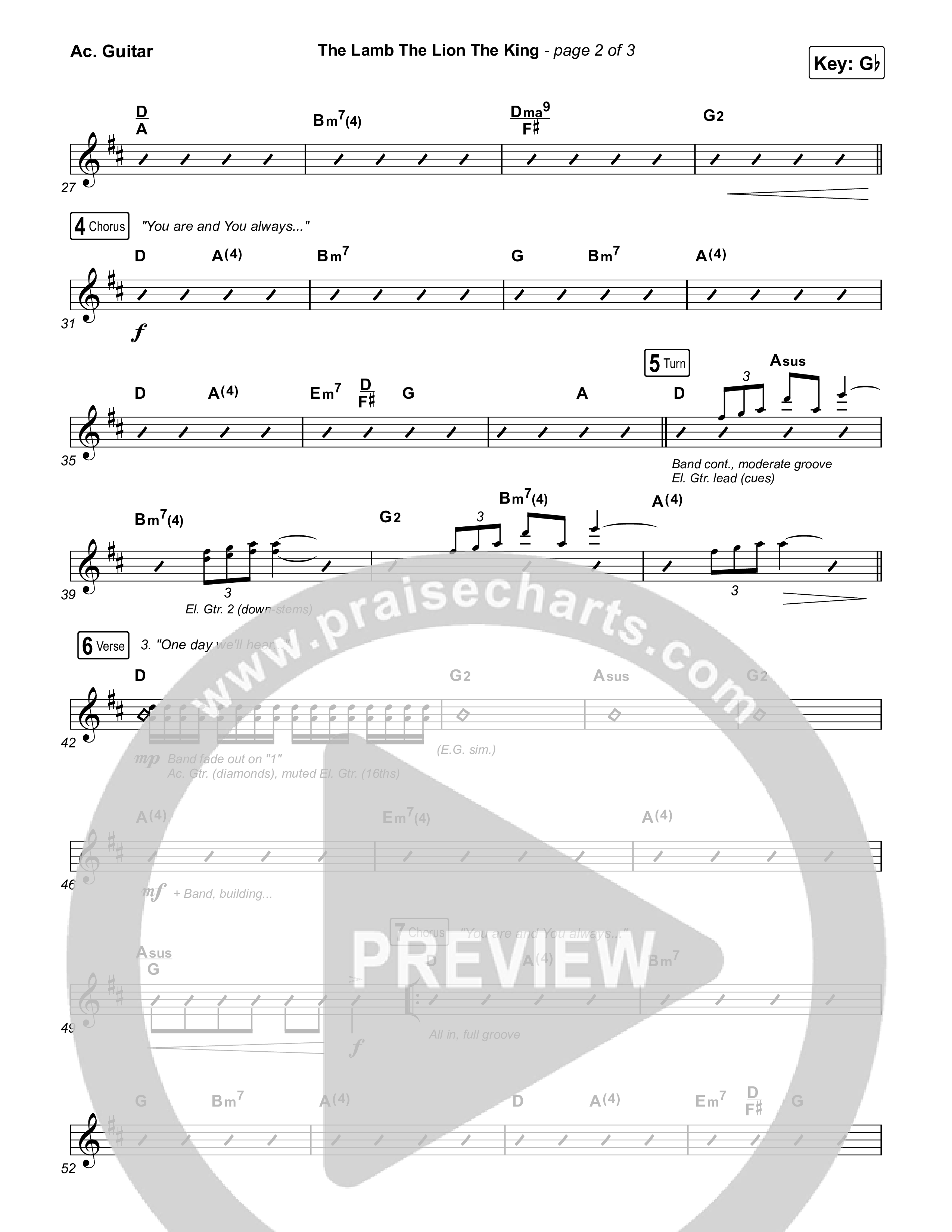 The Lamb The Lion The King Acoustic Guitar (Meredith Andrews)