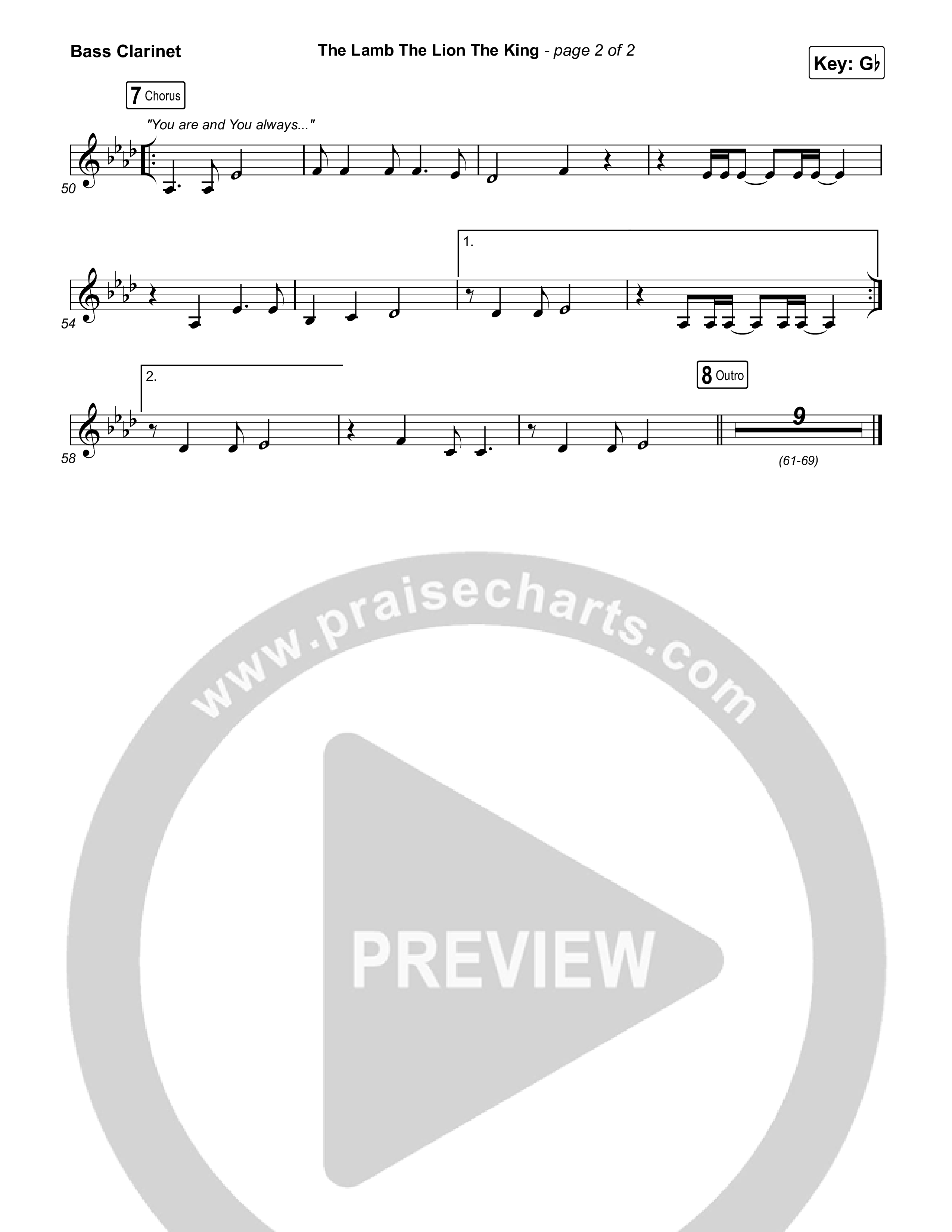 The Lamb The Lion The King Bass Clarinet (Meredith Andrews)