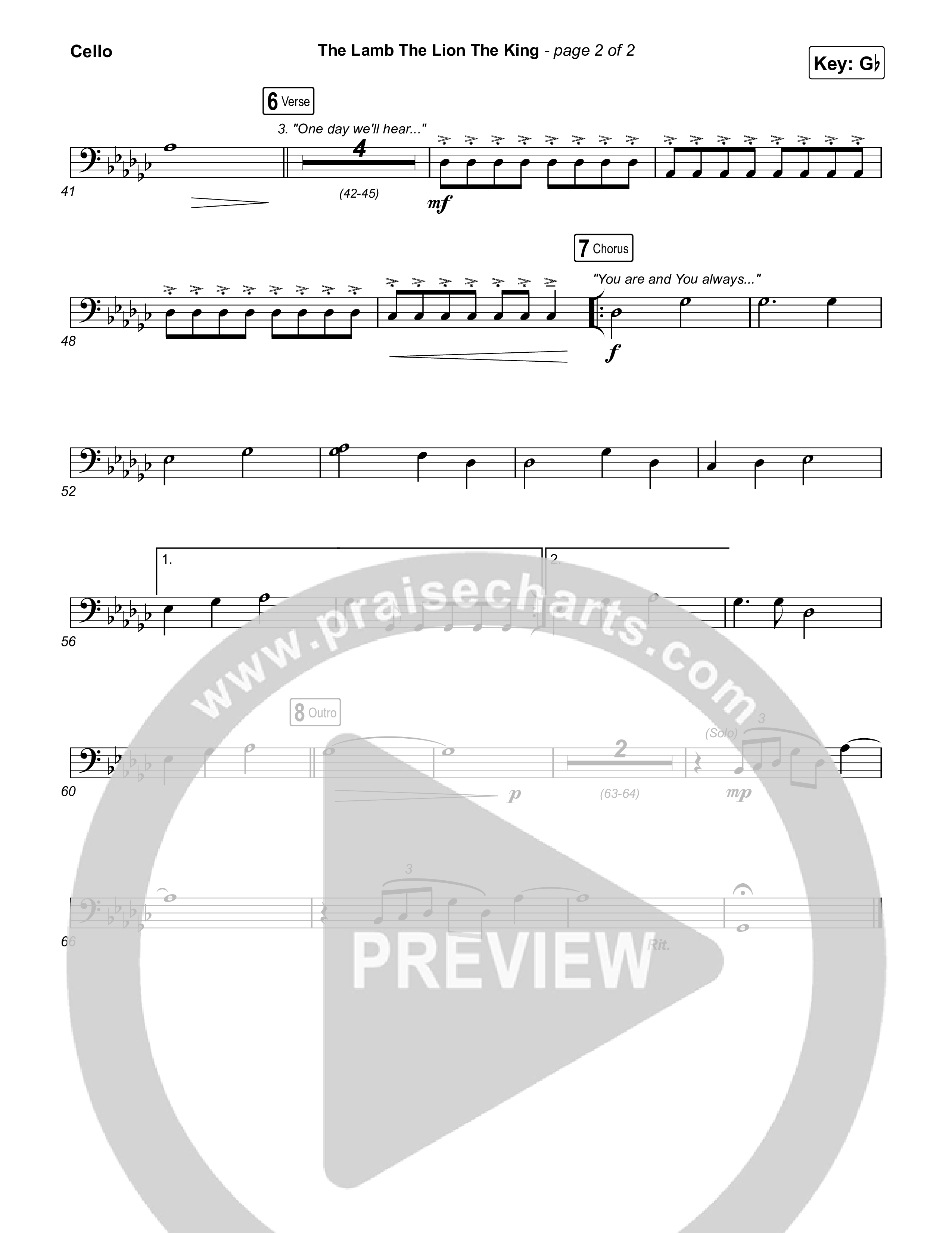 The Lamb The Lion The King Cello (Meredith Andrews)