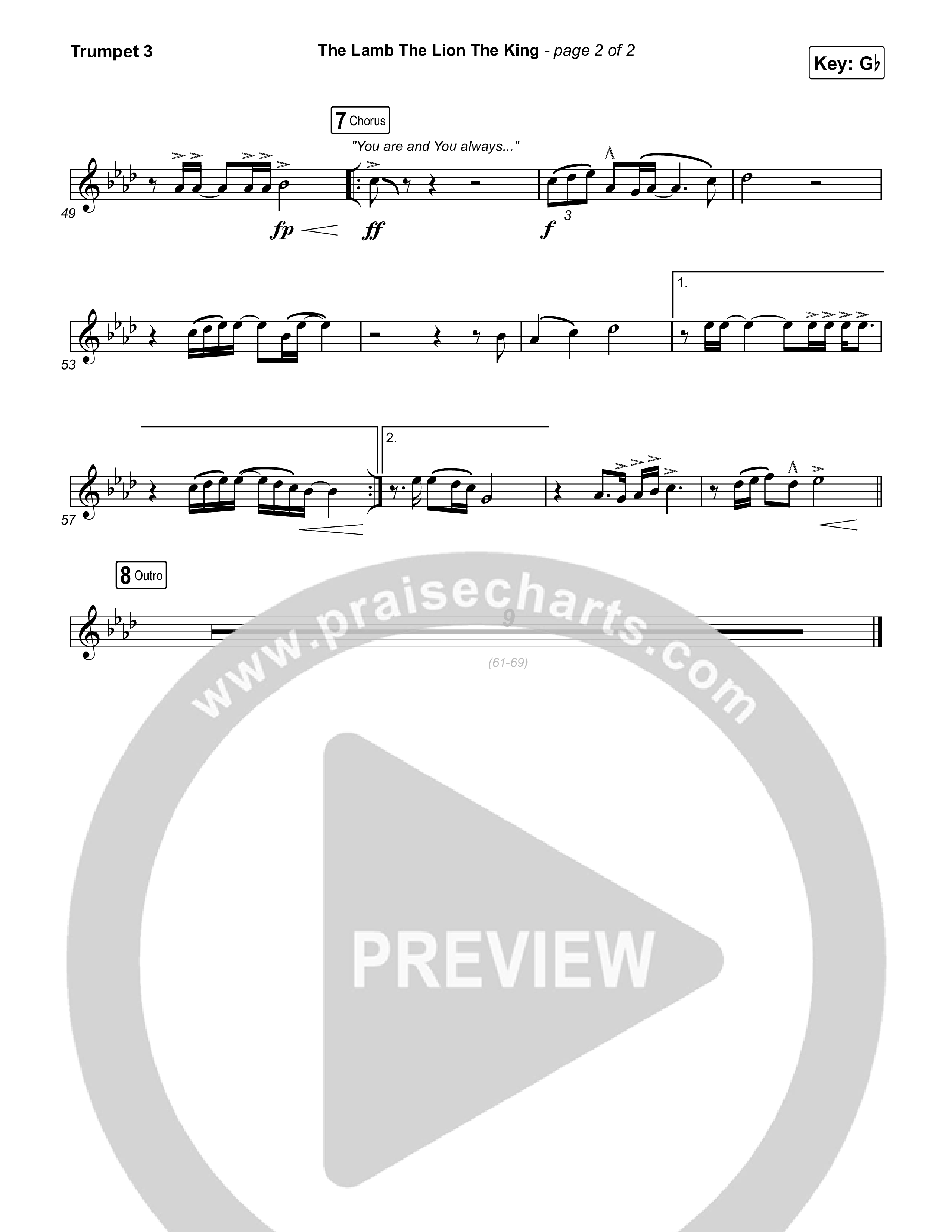 The Lamb The Lion The King Trumpet 3 (Meredith Andrews)