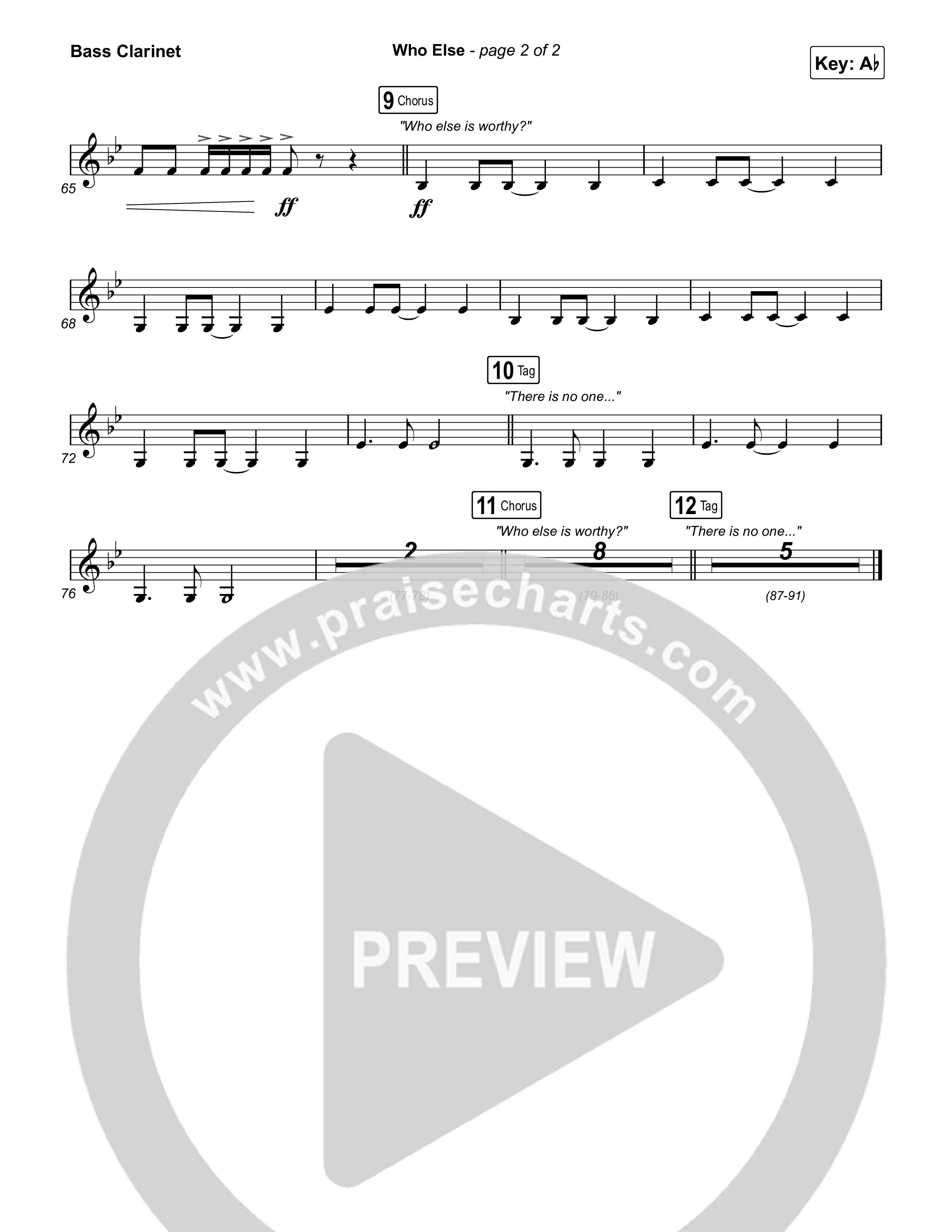 Who Else (Live) Bass Clarinet (Gateway Worship / Abbie Gamboa)