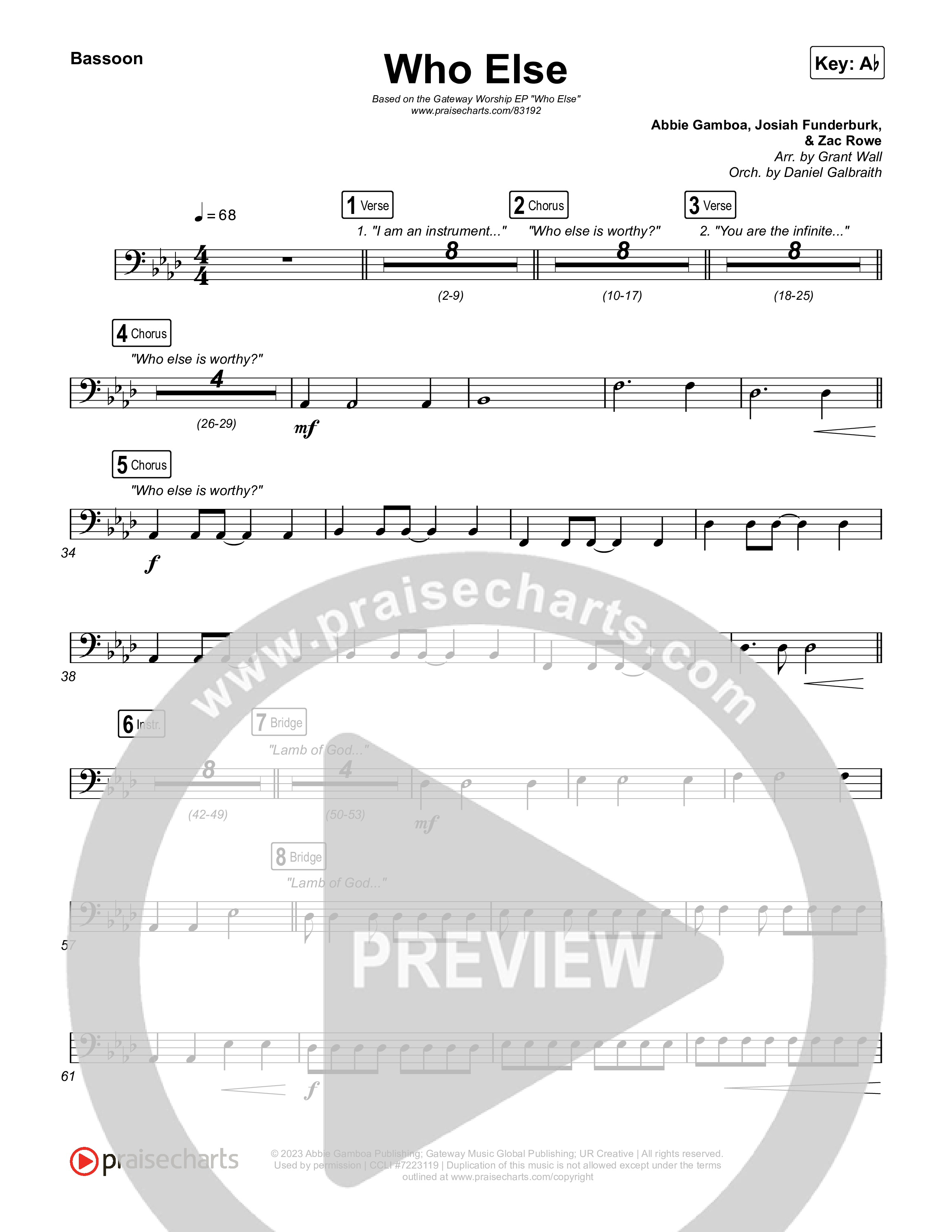 Who Else (Live) Bassoon (Gateway Worship / Abbie Gamboa)