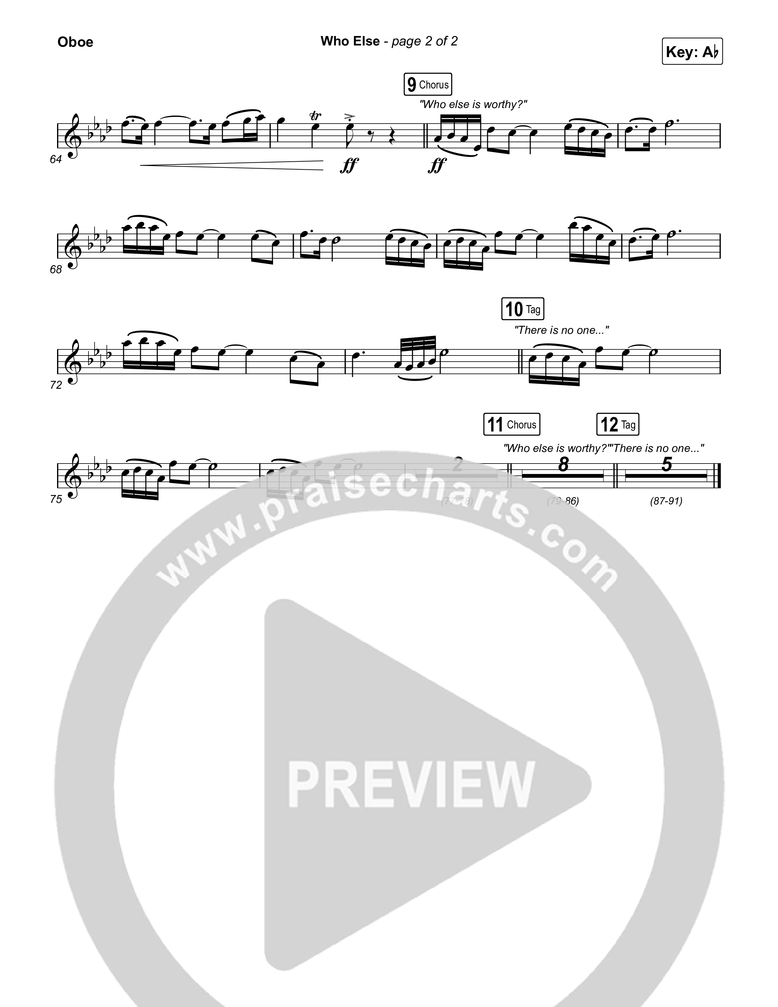 Who Else (Live) Oboe (Gateway Worship / Abbie Gamboa)