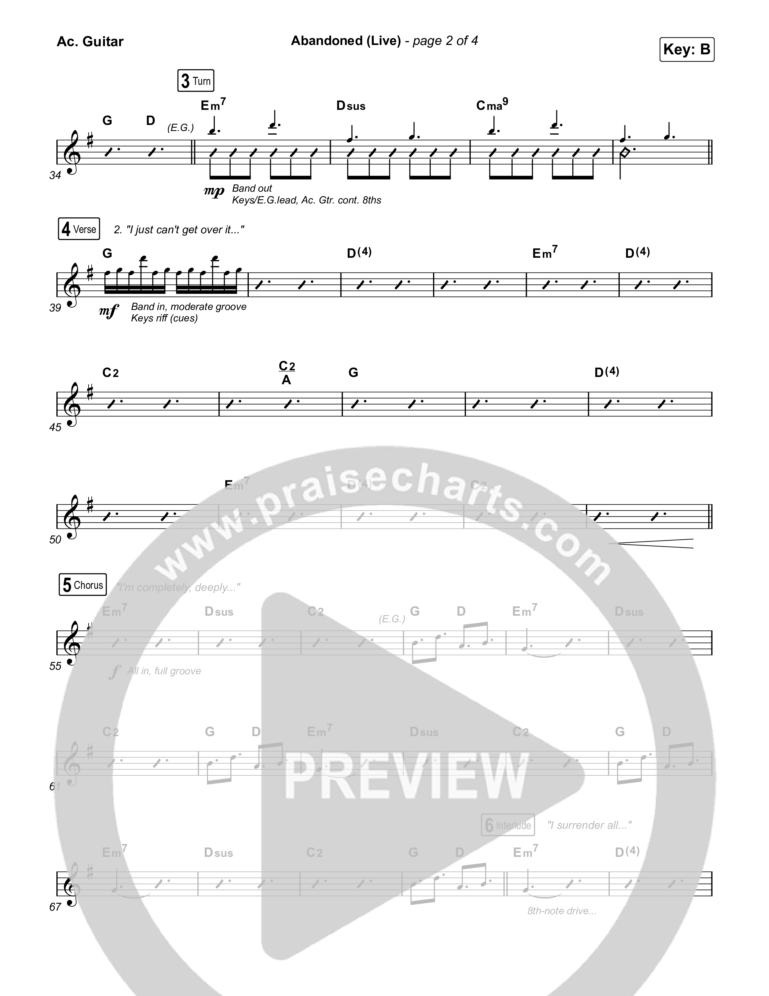 Abandoned (Live) Acoustic Guitar (Benjamin William Hastings / Brandon Lake)