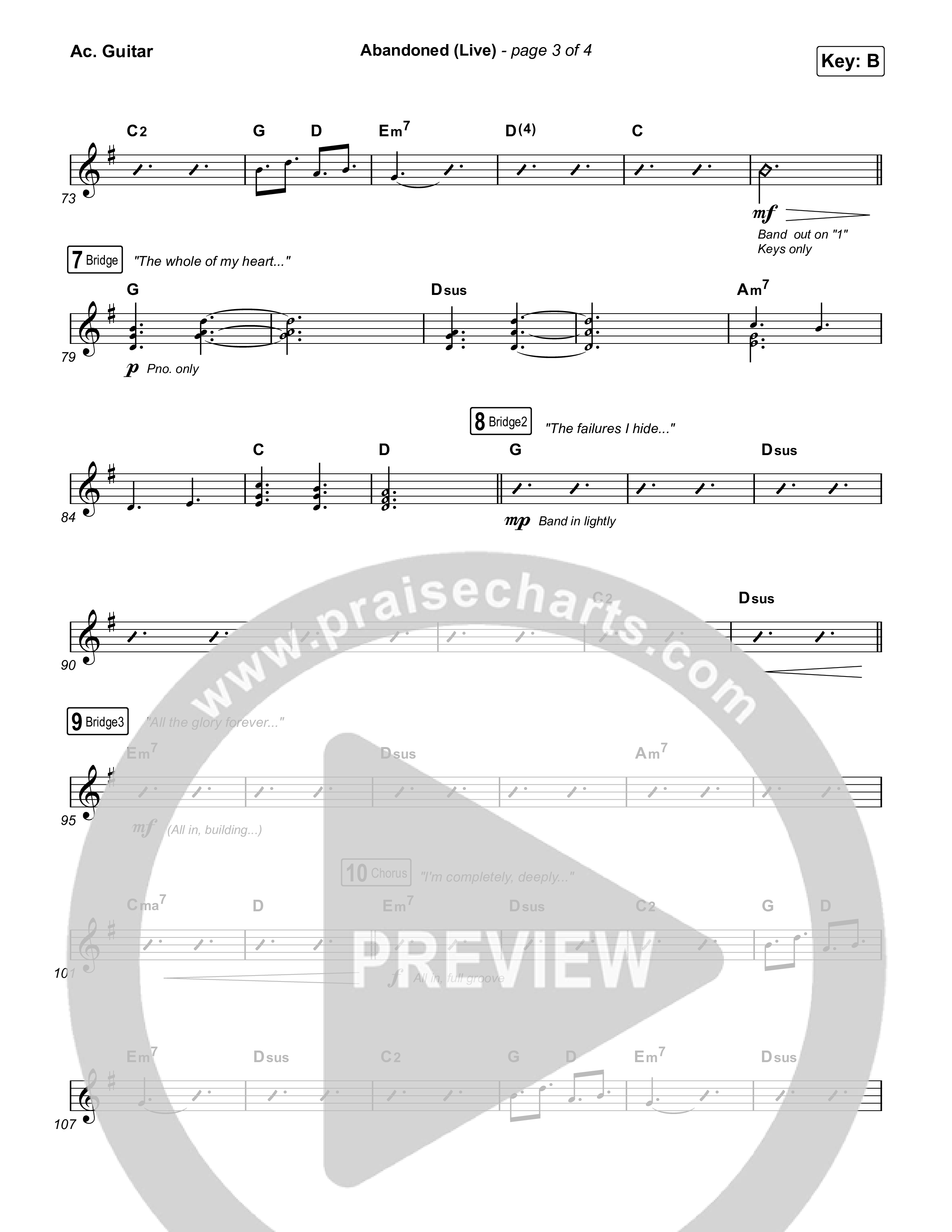 Abandoned (Live) Acoustic Guitar (Benjamin William Hastings / Brandon Lake)