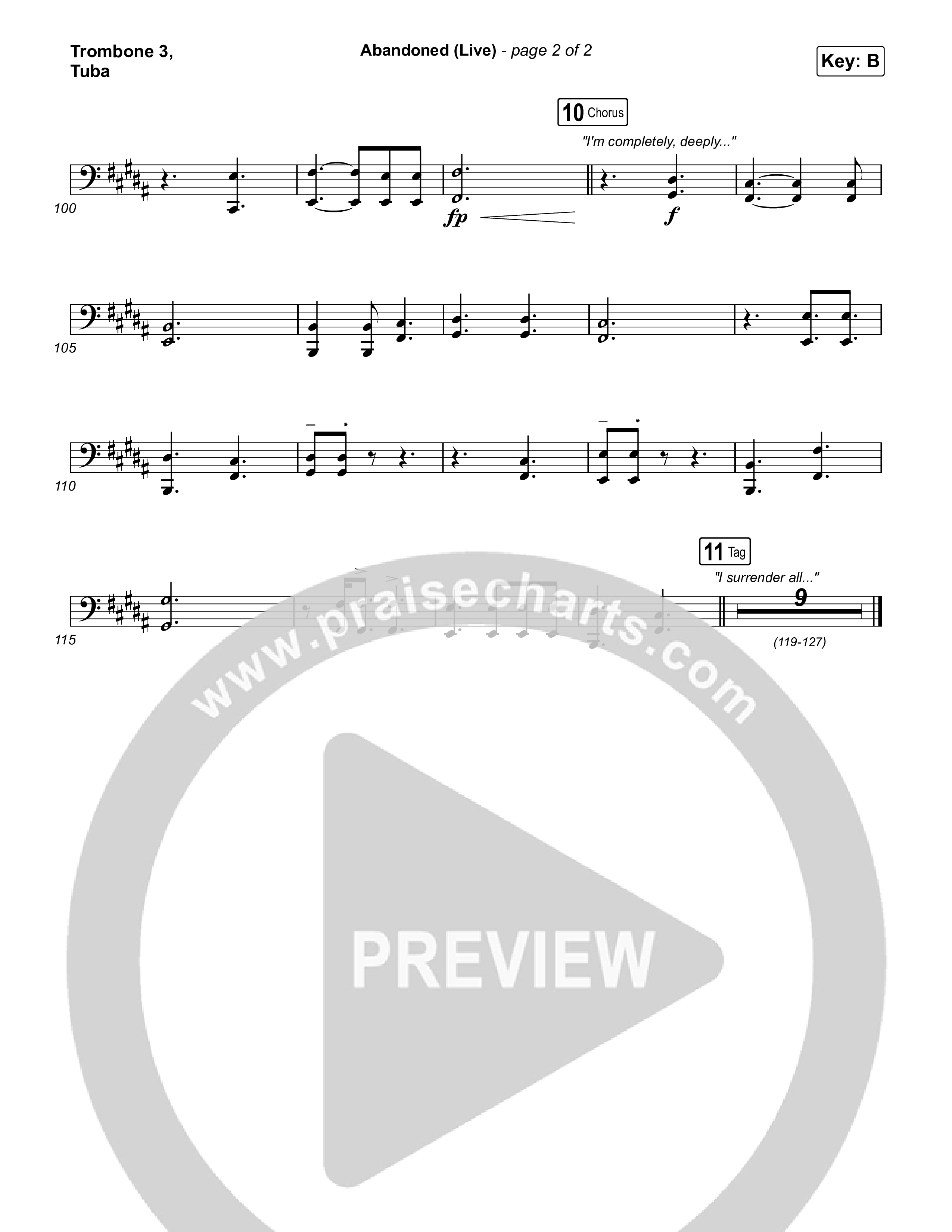 Abandoned (Live) Trombone 3/Tuba (Benjamin William Hastings / Brandon Lake)