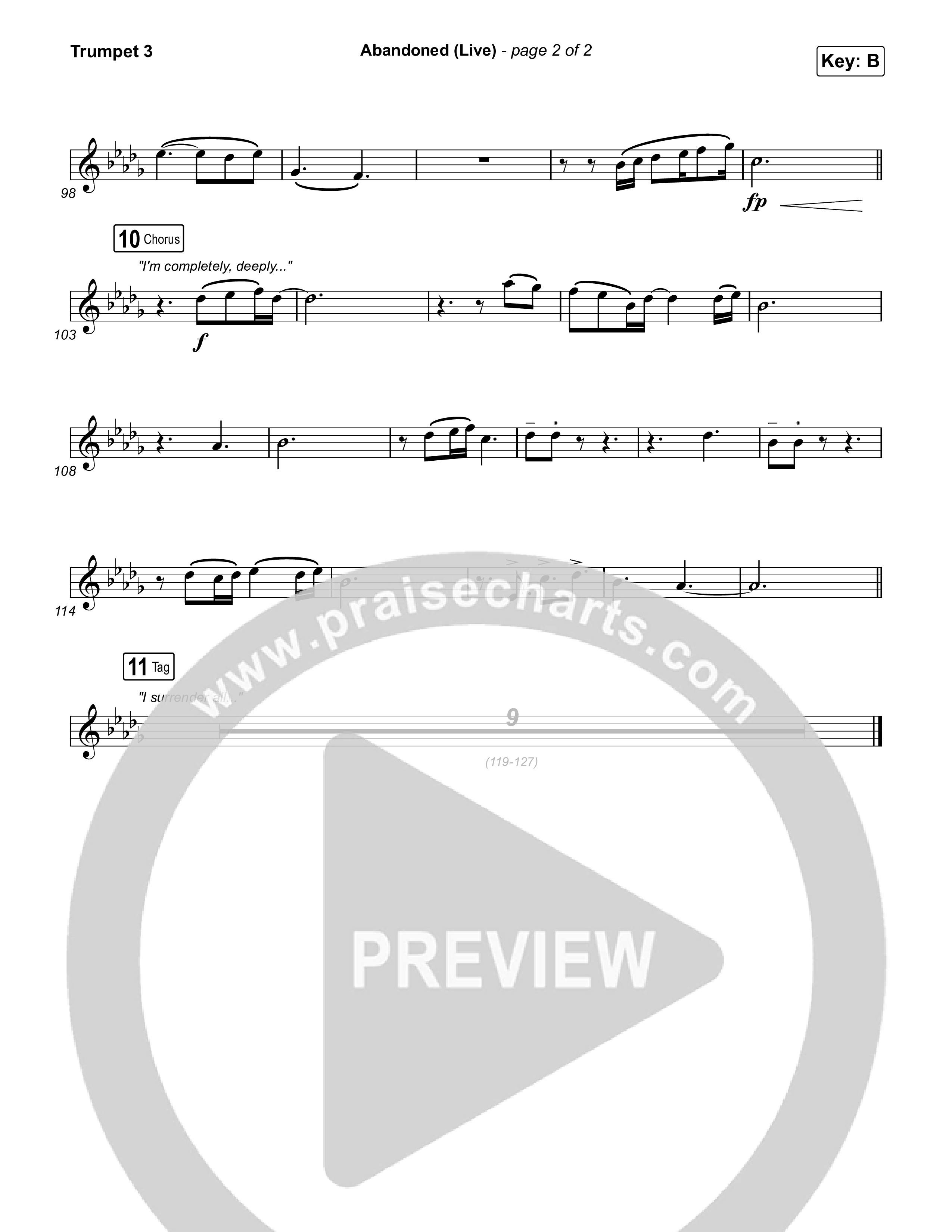 Abandoned (Live) Trumpet 3 (Benjamin William Hastings / Brandon Lake)