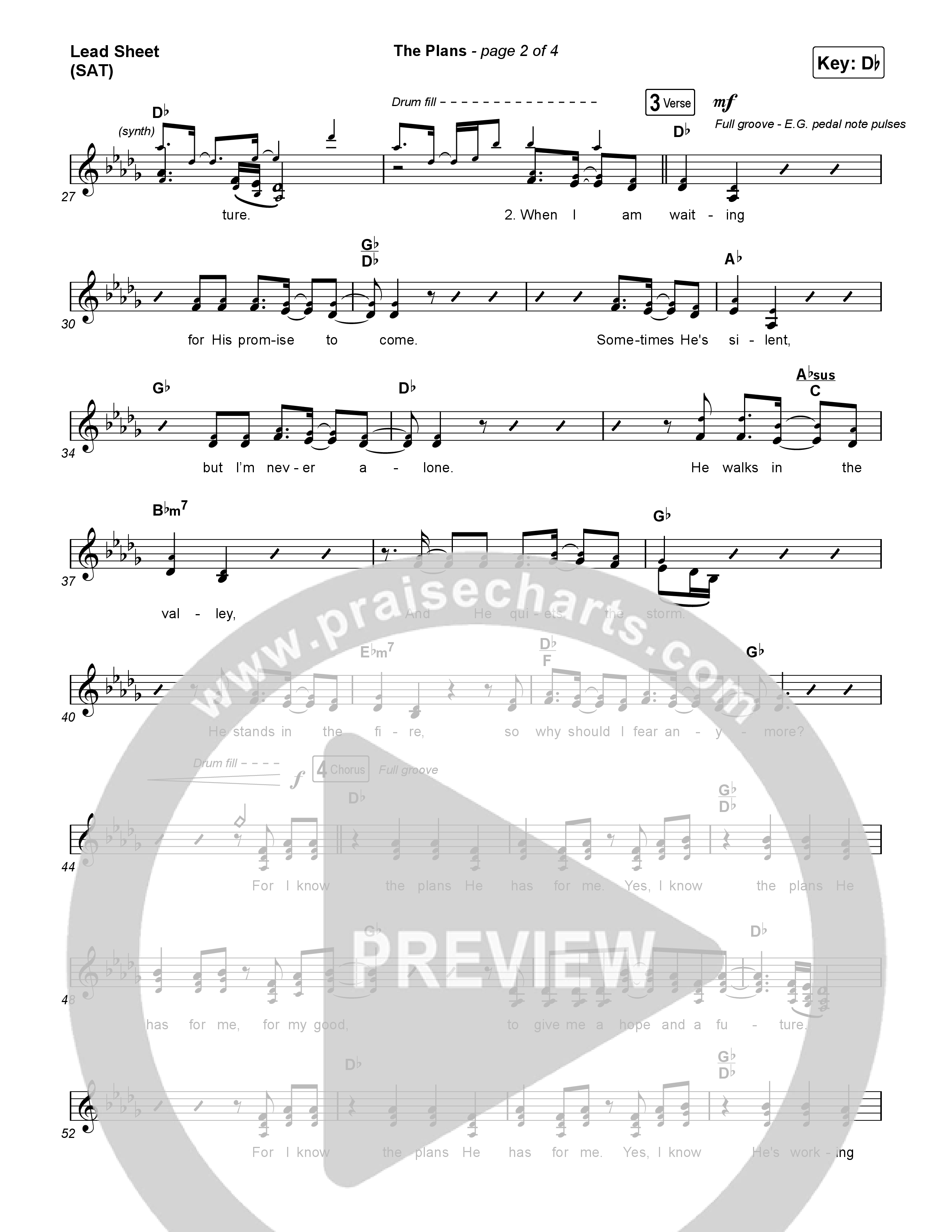 The Plans Lead Sheet (SAT) (We The Kingdom)