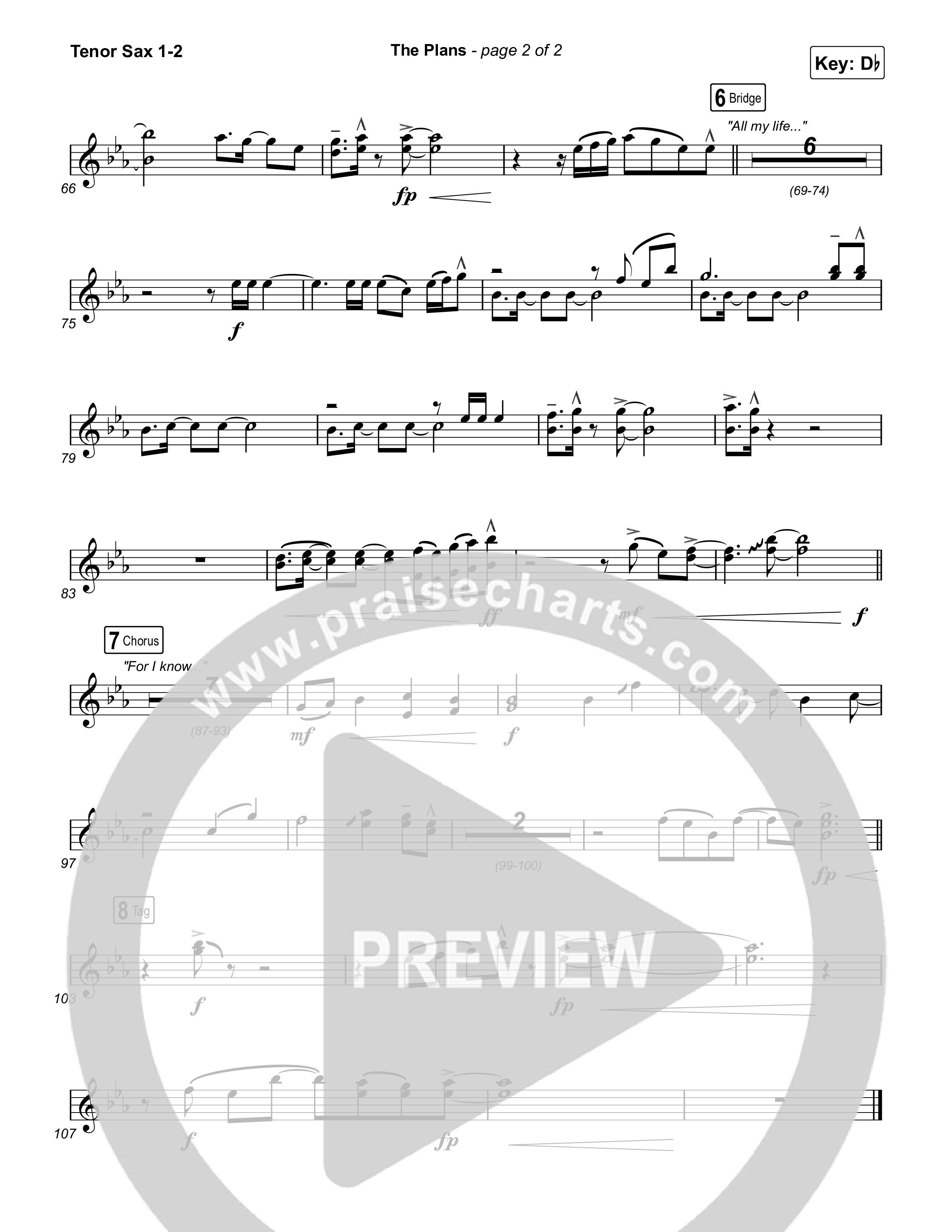 The Plans Tenor Sax 1,2 (We The Kingdom)