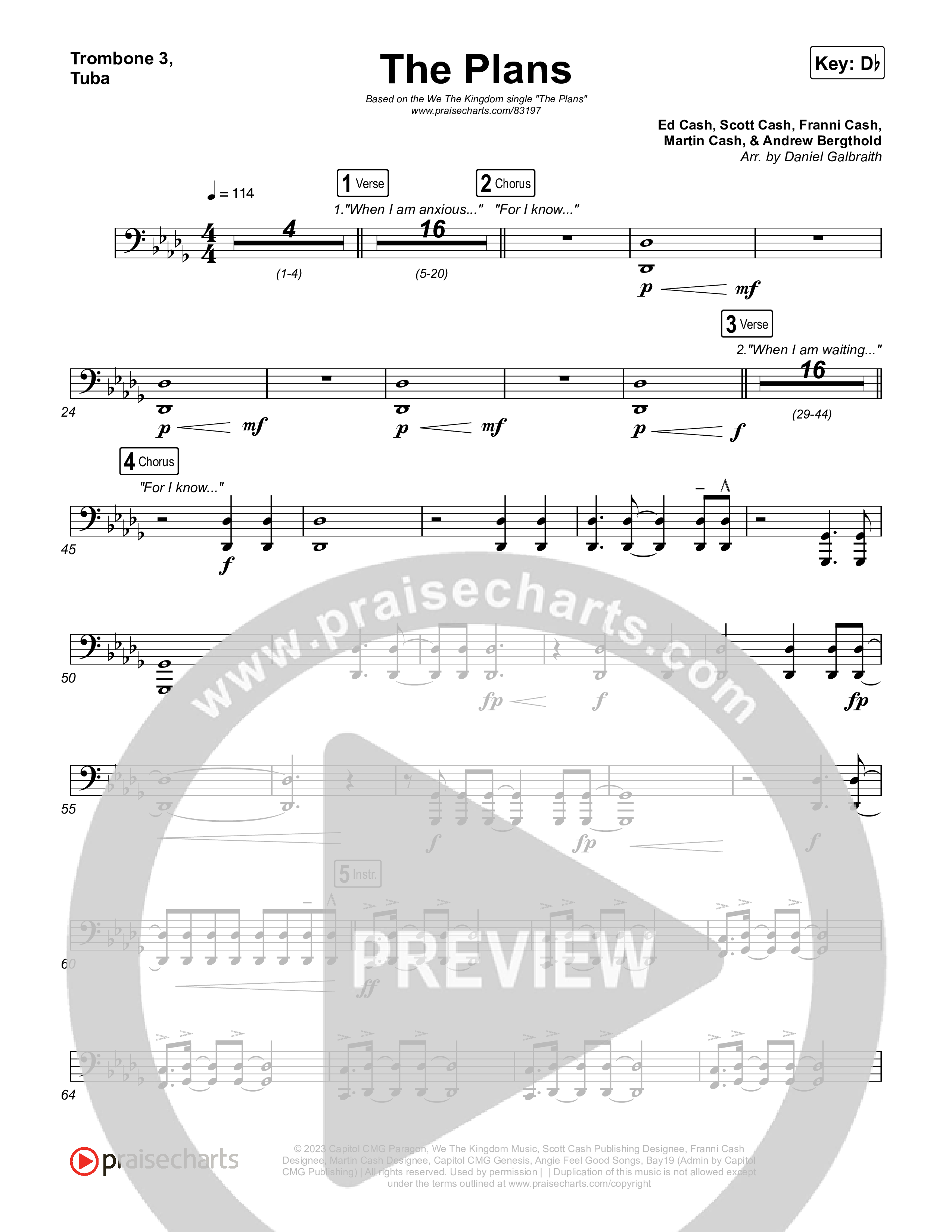 The Plans Trombone 3/Tuba (We The Kingdom)