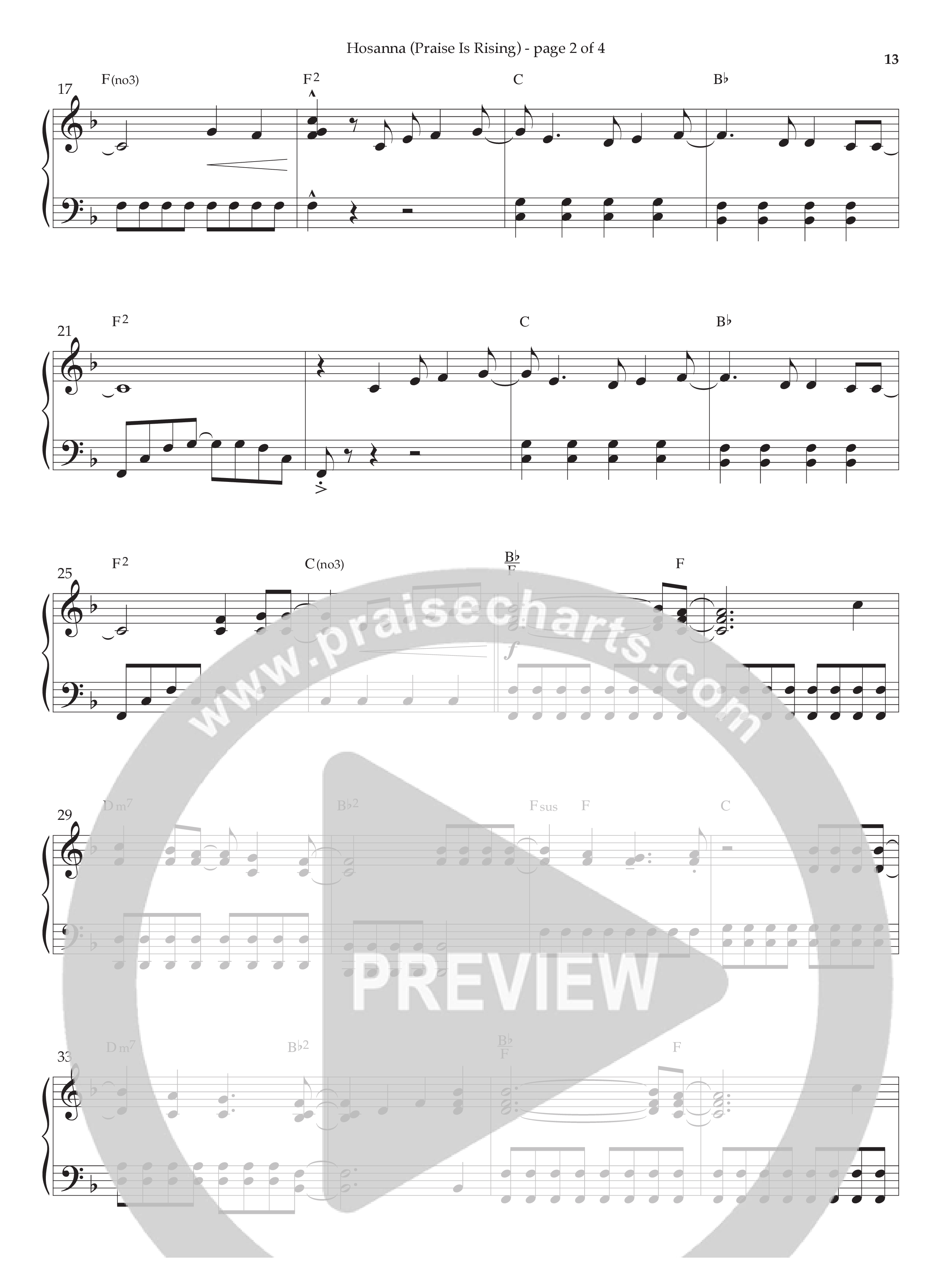 Hosanna (Praise Is Rising) (Instrumental) Piano Sheet (Lifeway Worship / Arr. Phillip Keveren)