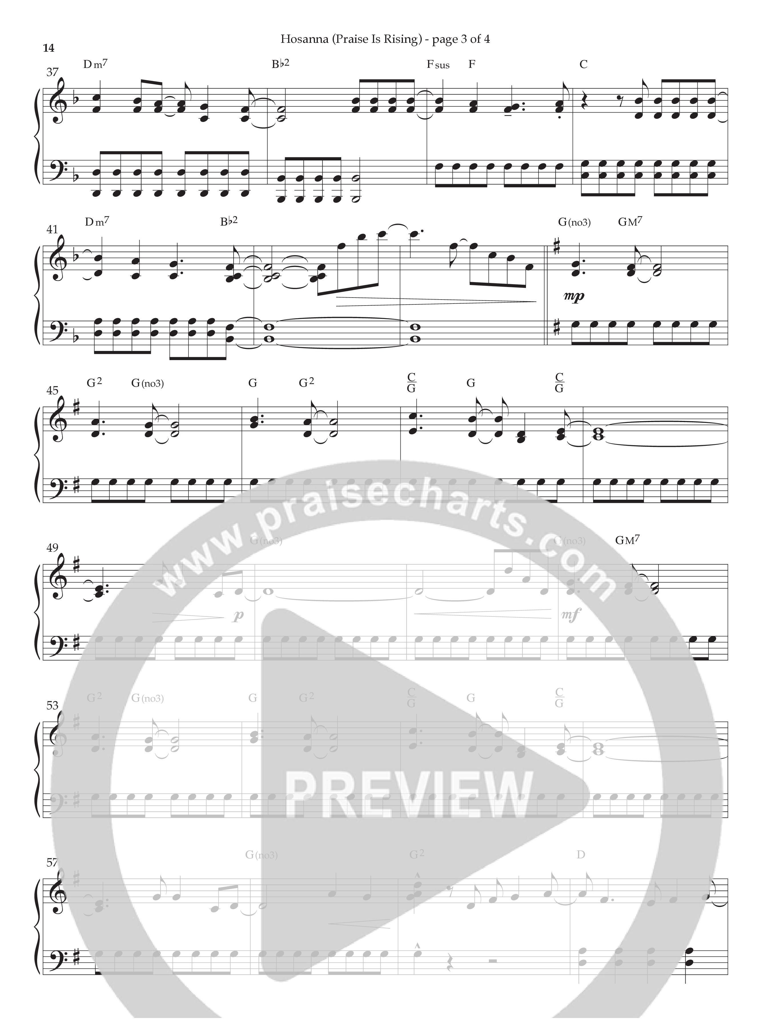 Hosanna (Praise Is Rising) (Instrumental) Piano Sheet (Lifeway Worship / Arr. Phillip Keveren)