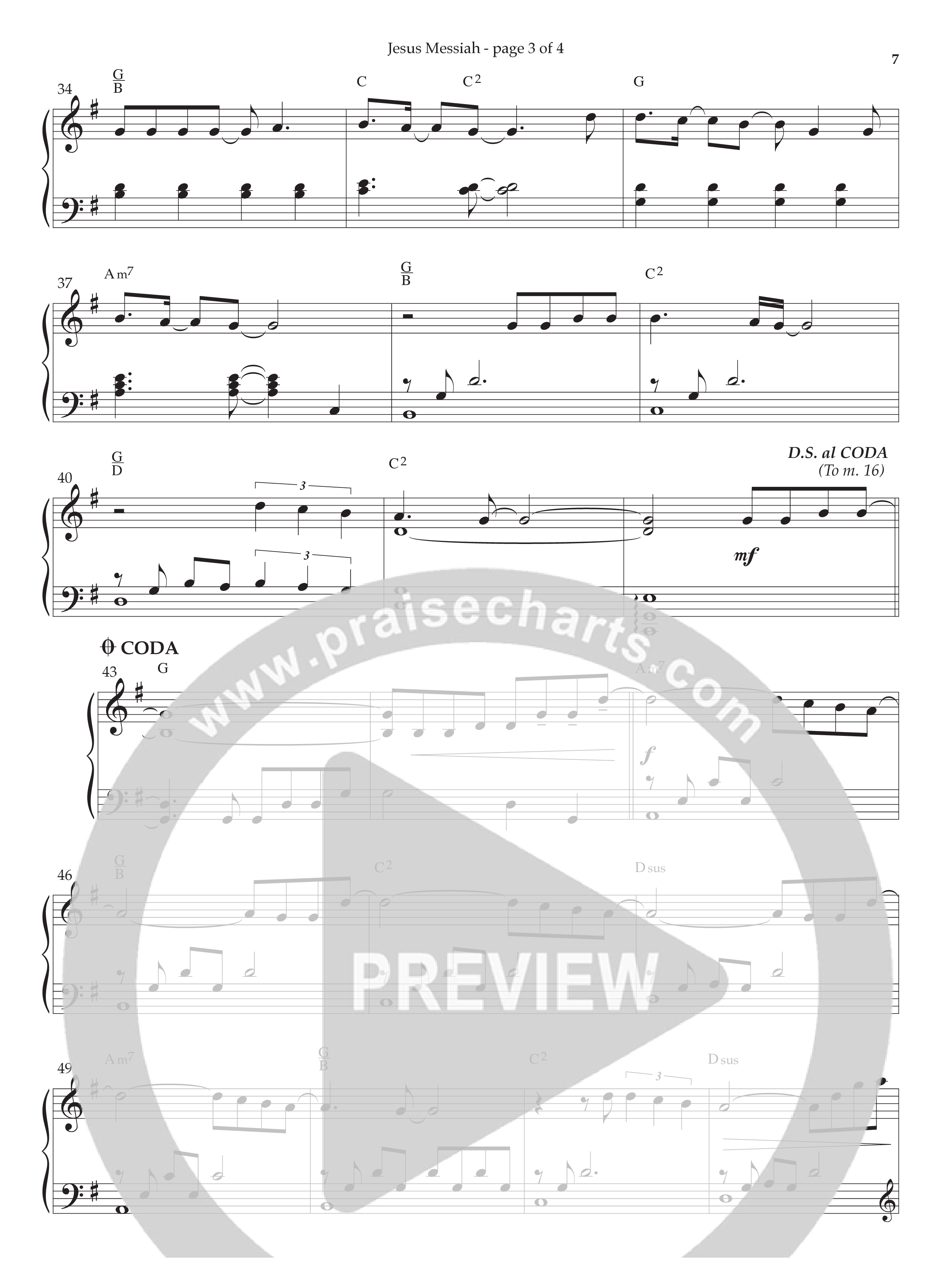 Jesus Messiah (Instrumental) Piano Sheet (Lifeway Worship / Arr. Phillip Keveren)