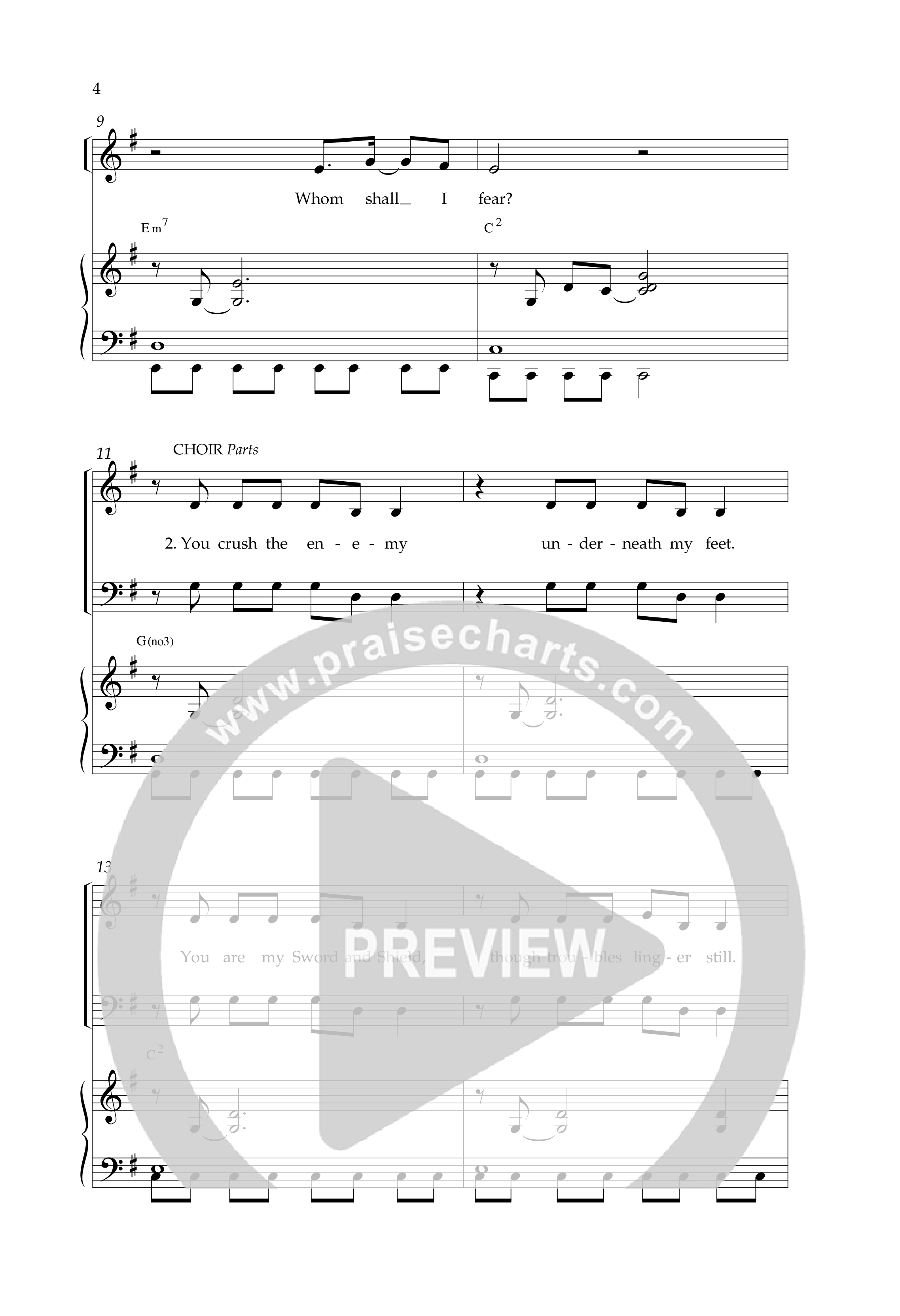 Whom Shall I Fear (God Of Angel Armies) (Choral Anthem SATB) Anthem (SATB/Piano) (Lifeway Choral / Arr. Ken Barker / Orch. David Shipps)