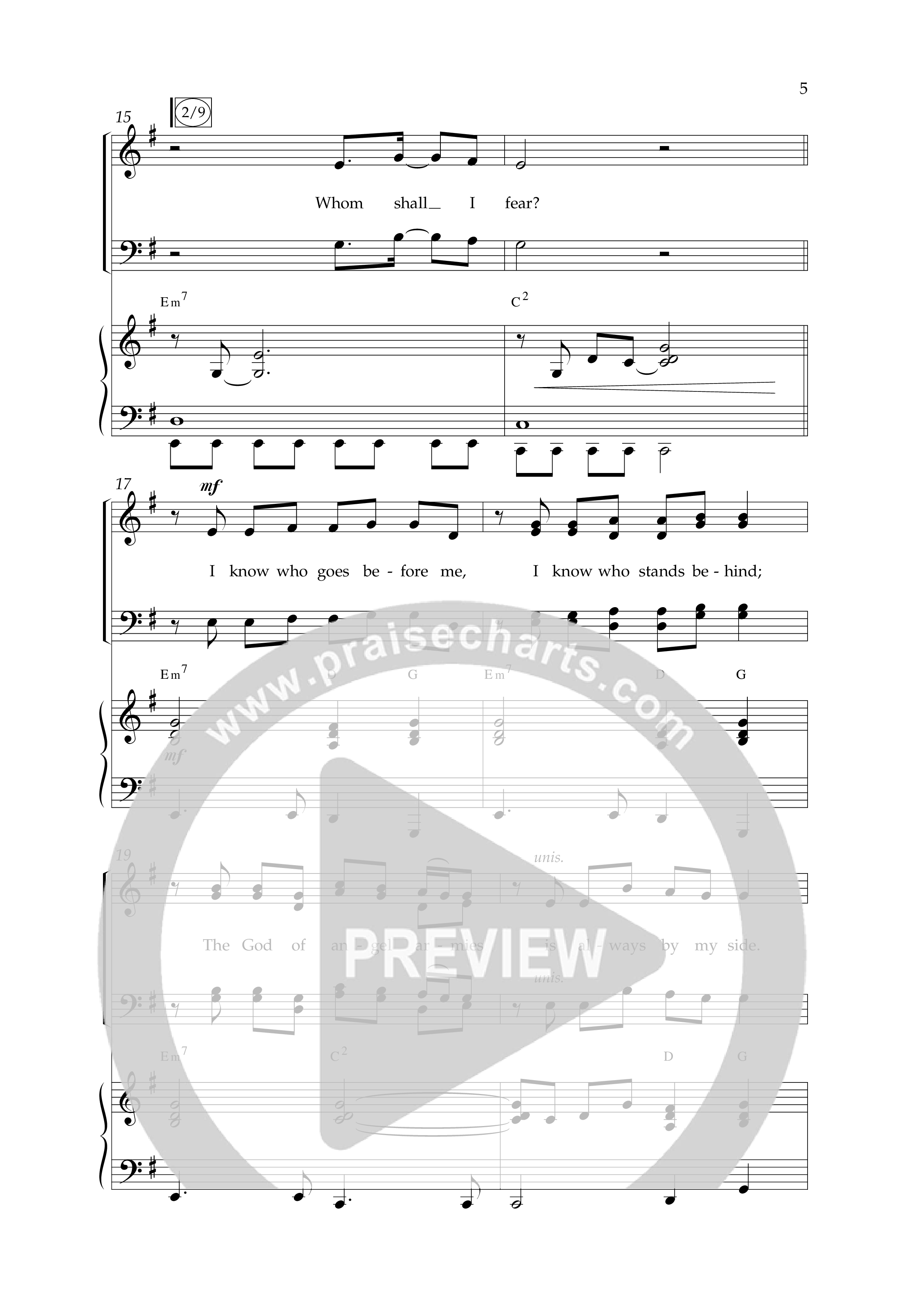 Whom Shall I Fear (God Of Angel Armies) (Choral Anthem SATB) Anthem (SATB/Piano) (Lifeway Choral / Arr. Ken Barker / Orch. David Shipps)